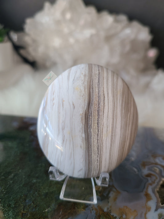 White Ocean Jasper Palmstone (D)