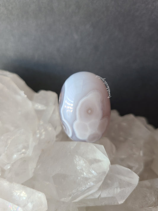 Blue Flower Agate tumble (B)