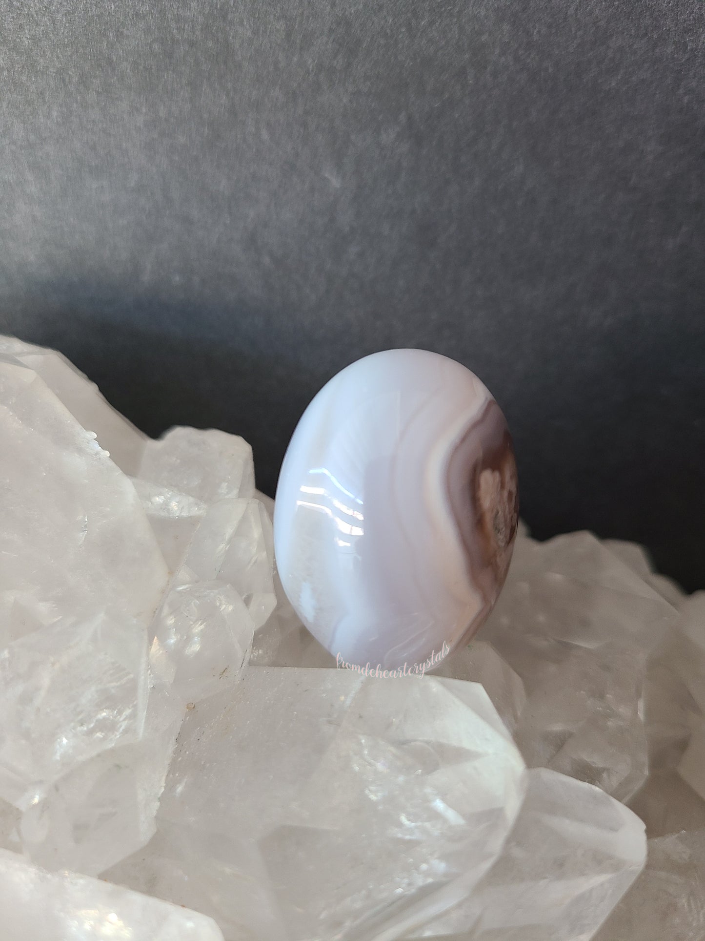 Blue Flower Agate tumble (B)