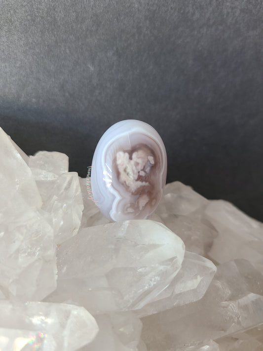 Blue Flower Agate tumble (B)