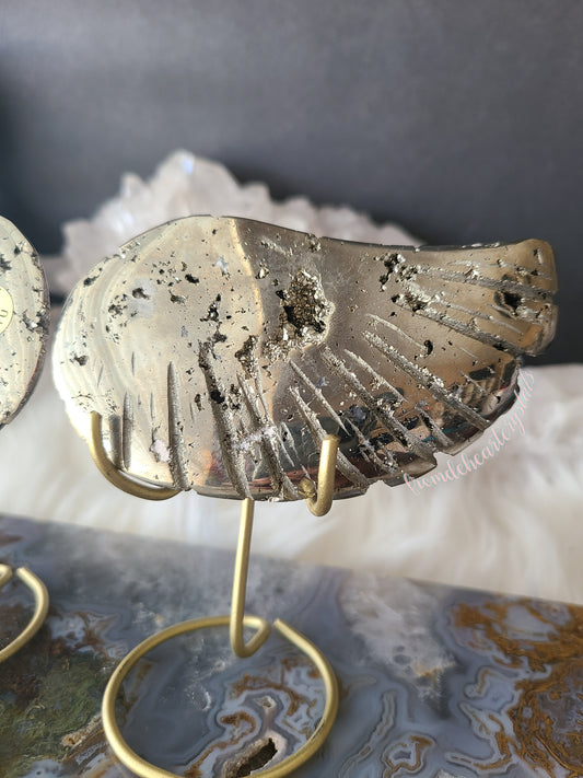 Pyrite Wings on Stand