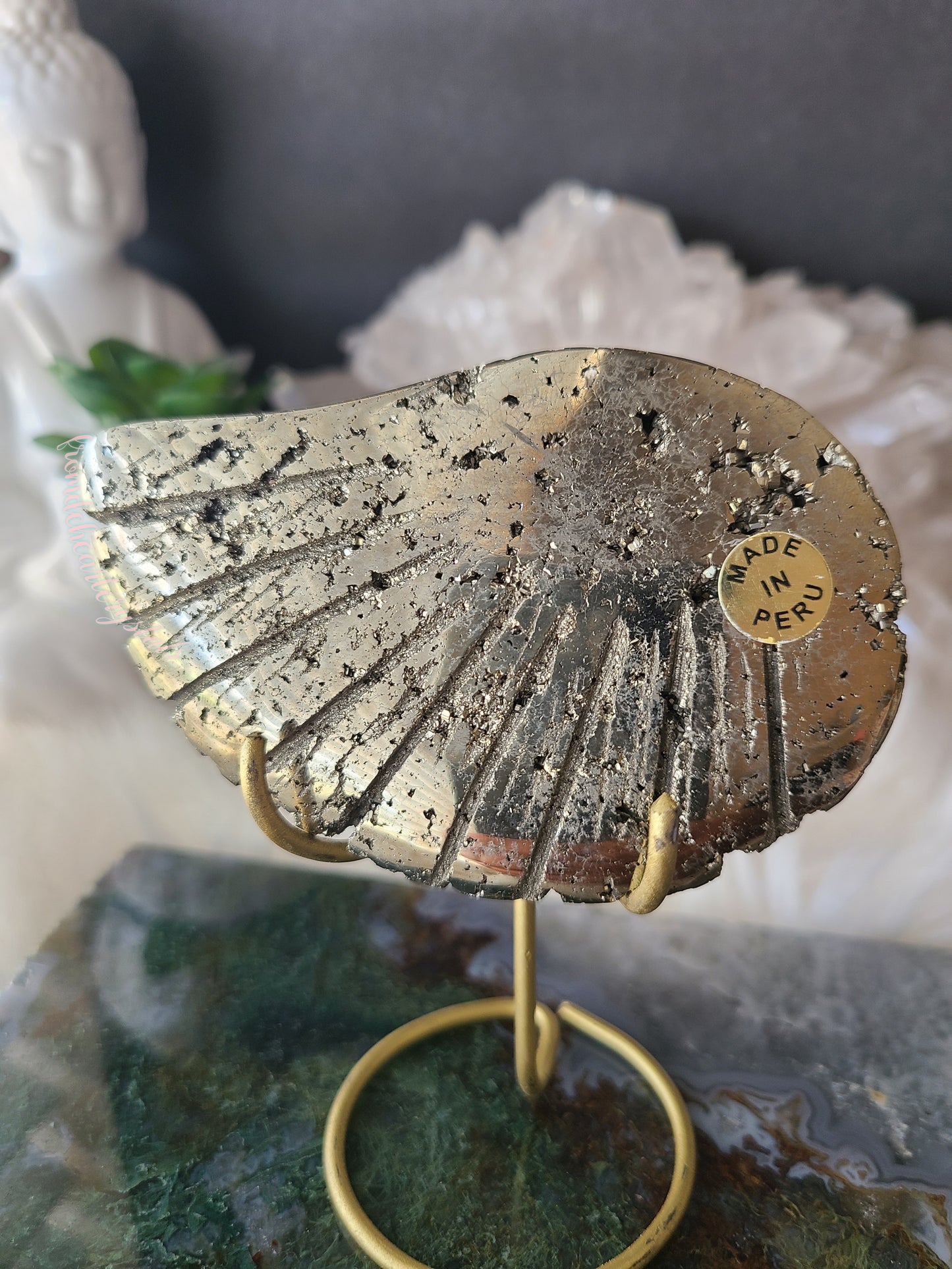 Pyrite Wings on Stand