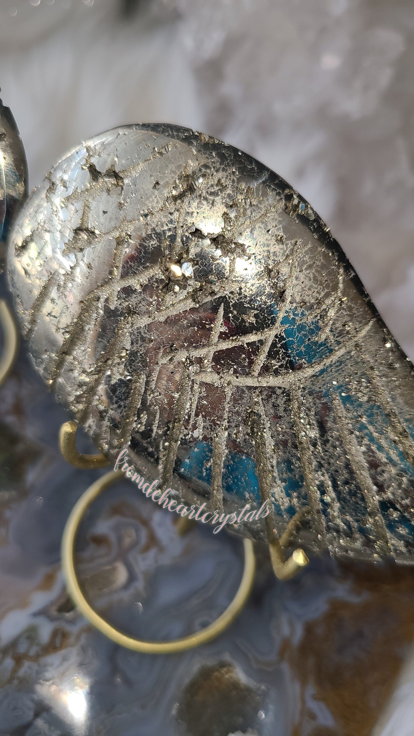 Pyrite Wings on Stand