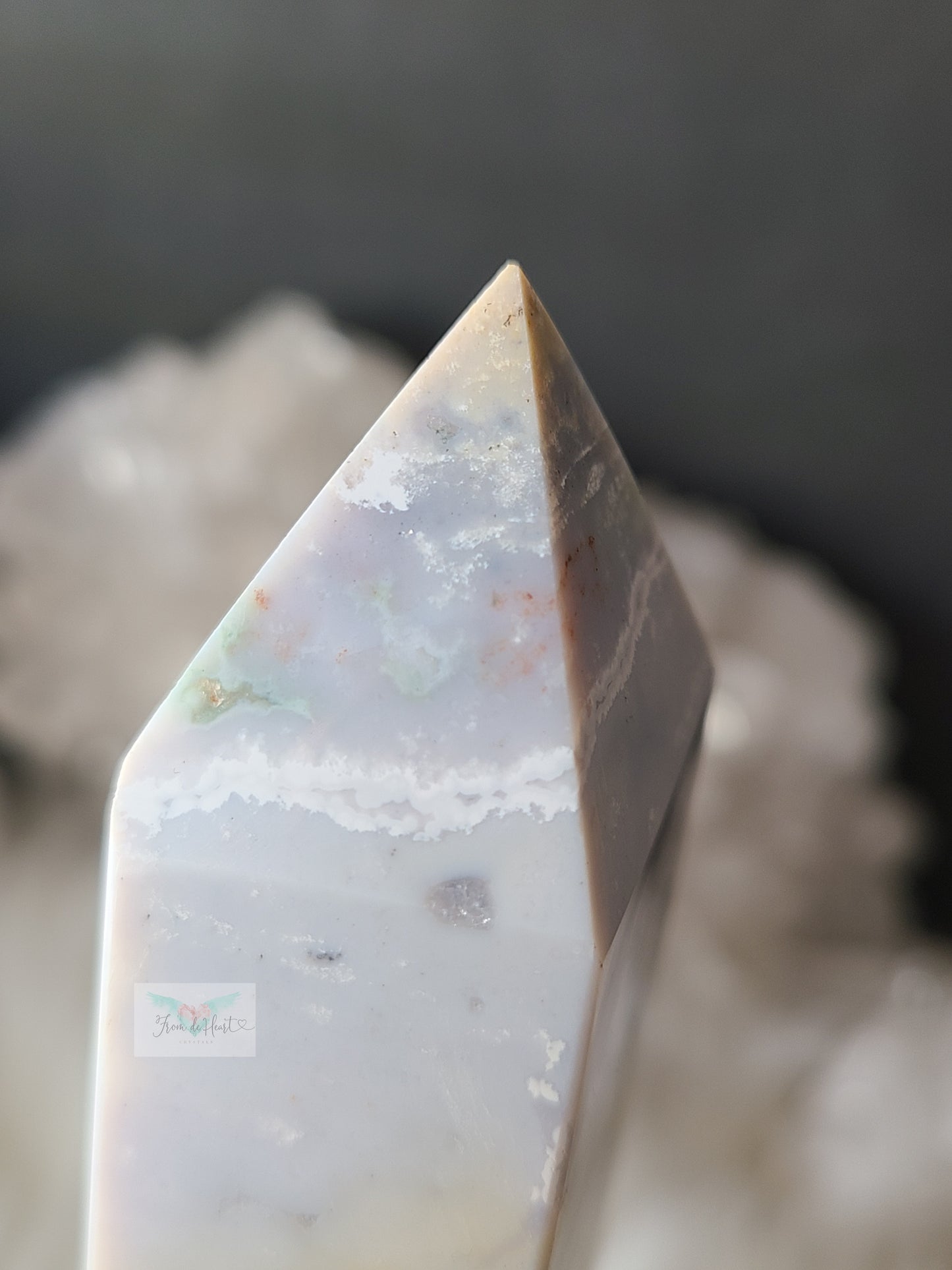 Blue Ocean Jasper Tower with Pyrite (B)