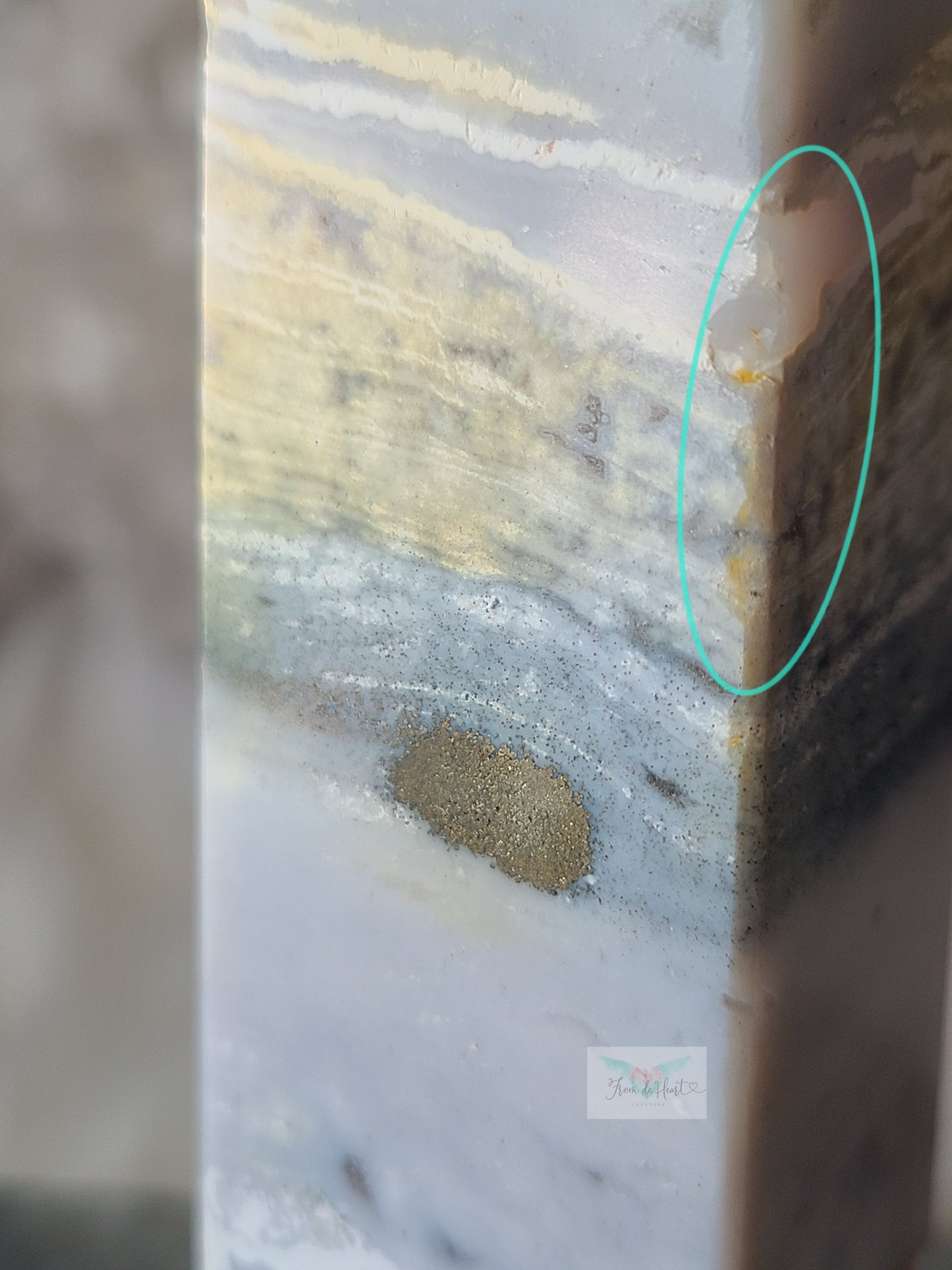 Blue Ocean Jasper Tower with Pyrite (A)