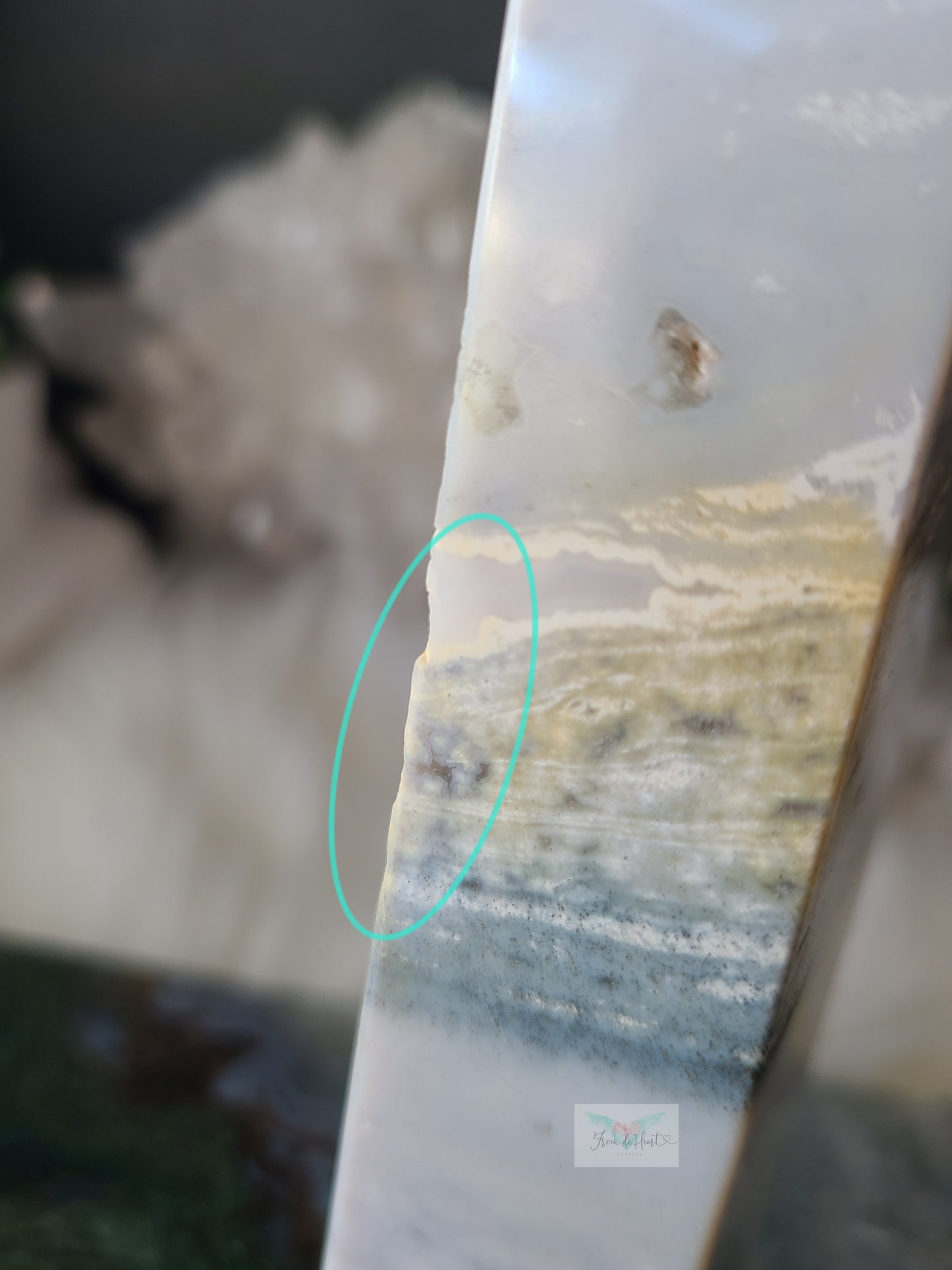 Blue Ocean Jasper Tower with Pyrite (A)