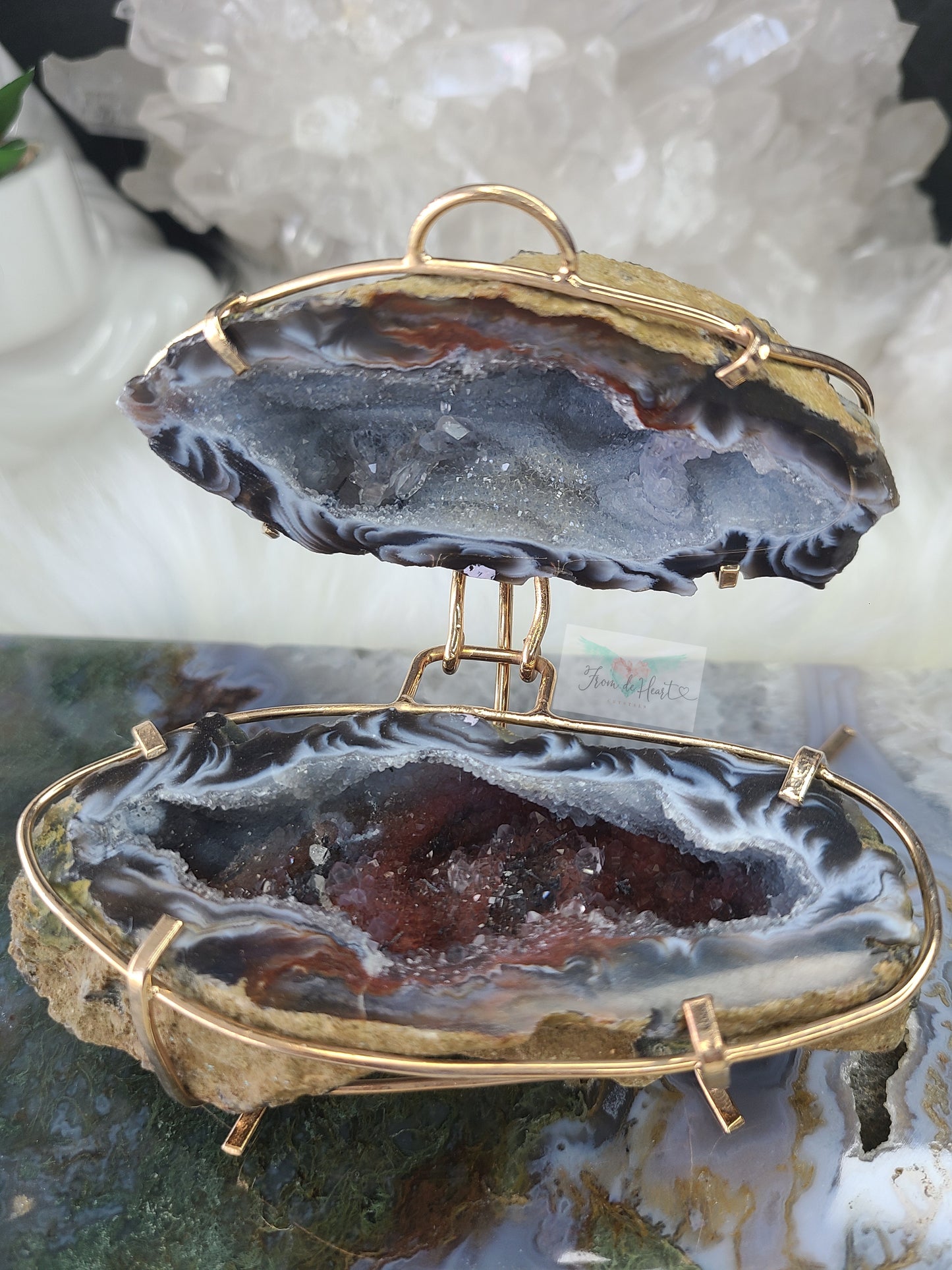 Druzy Chalcedony Agate Jewelry Box