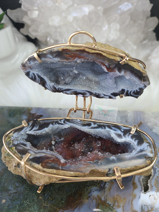 Druzy Chalcedony Agate Jewelry Box