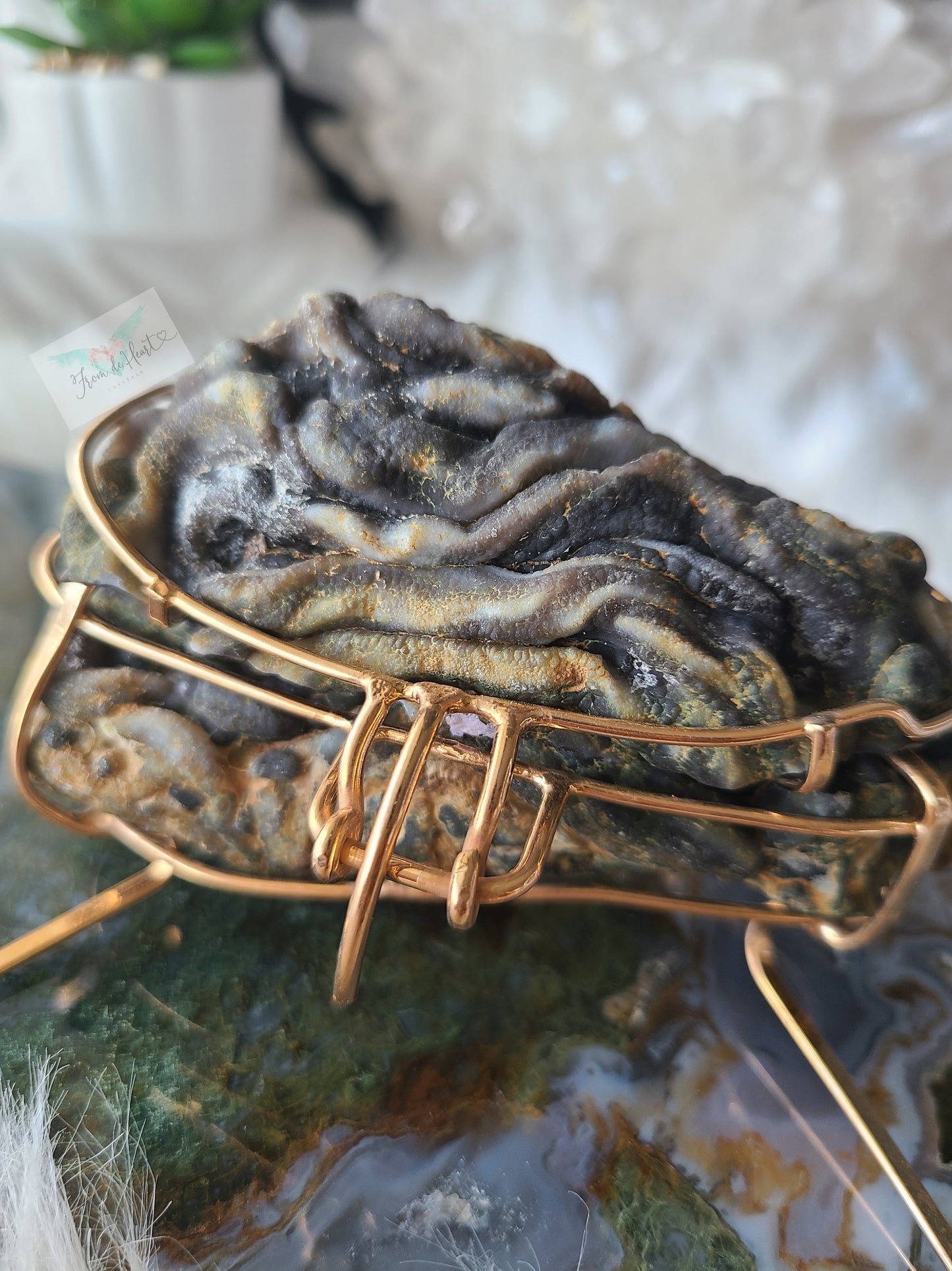 Druzy Chalcedony Agate Jewelry Box