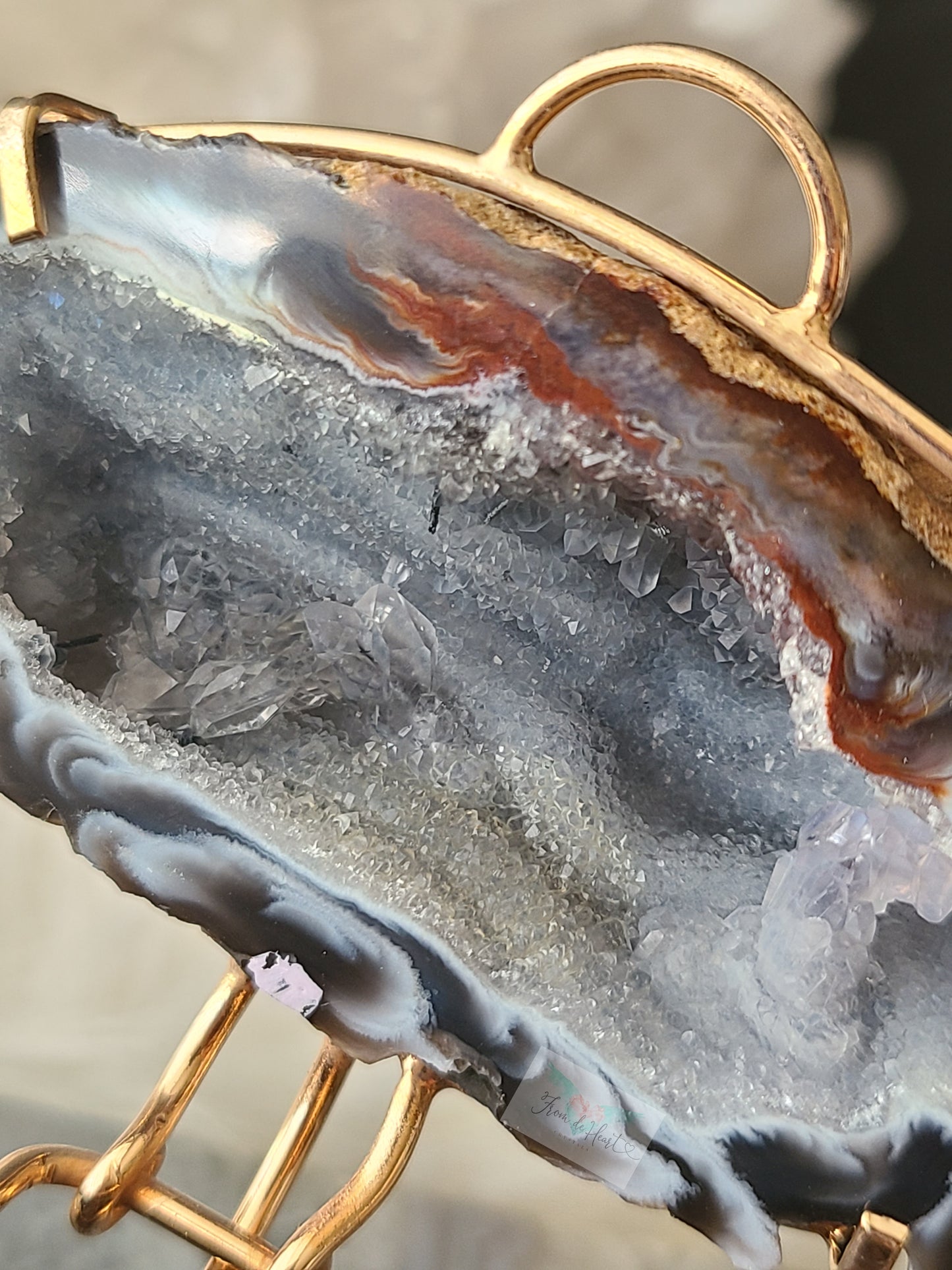 Druzy Chalcedony Agate Jewelry Box