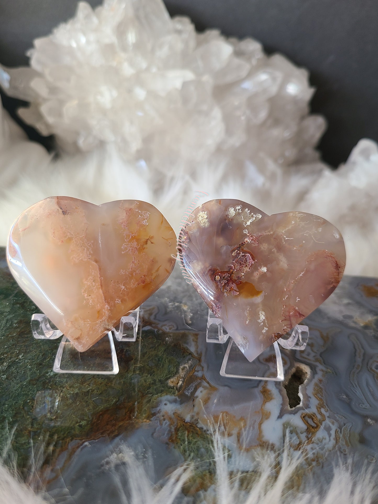 Scenic Moss Agate Heart (J)