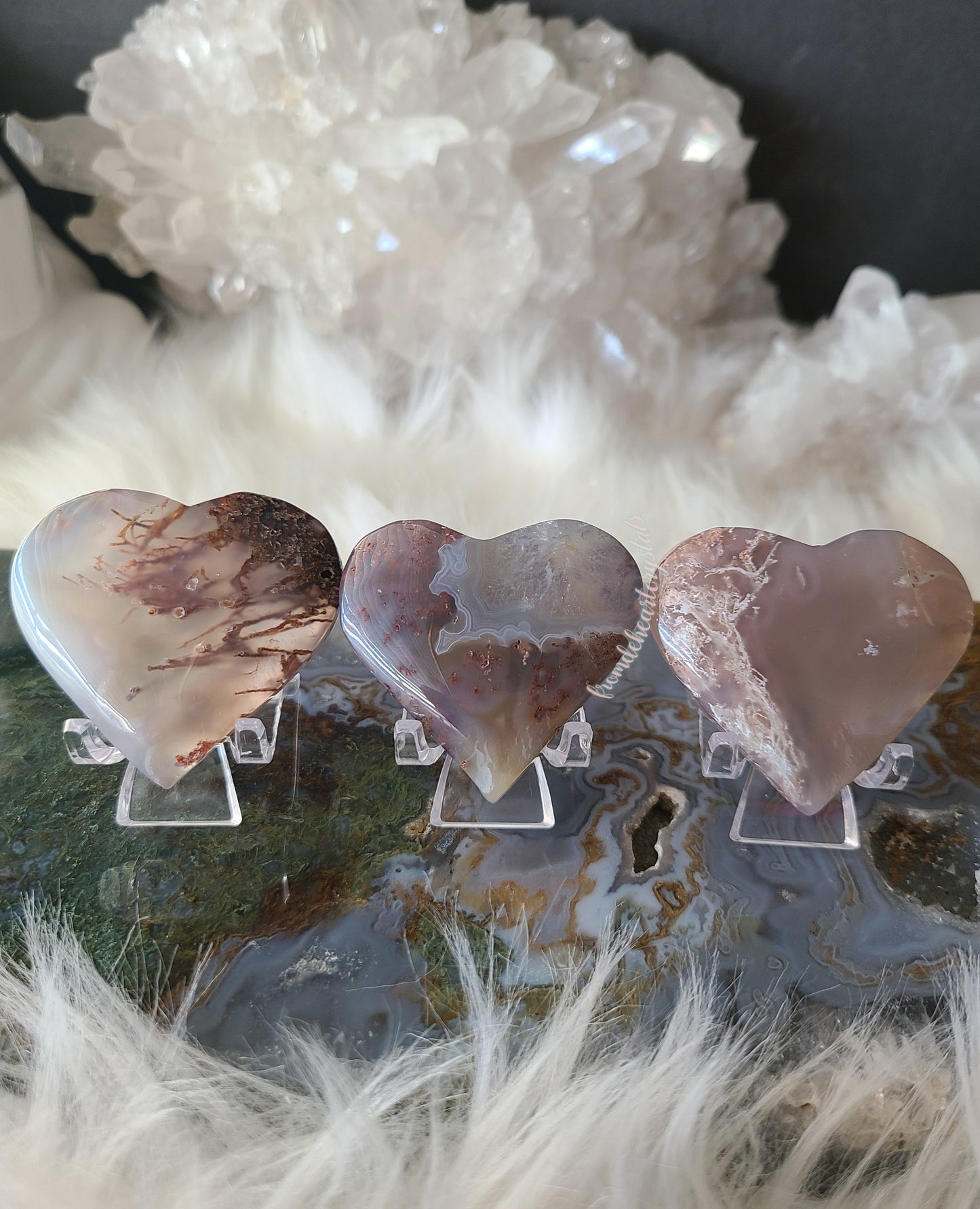 Scenic Moss Agate Heart (H)