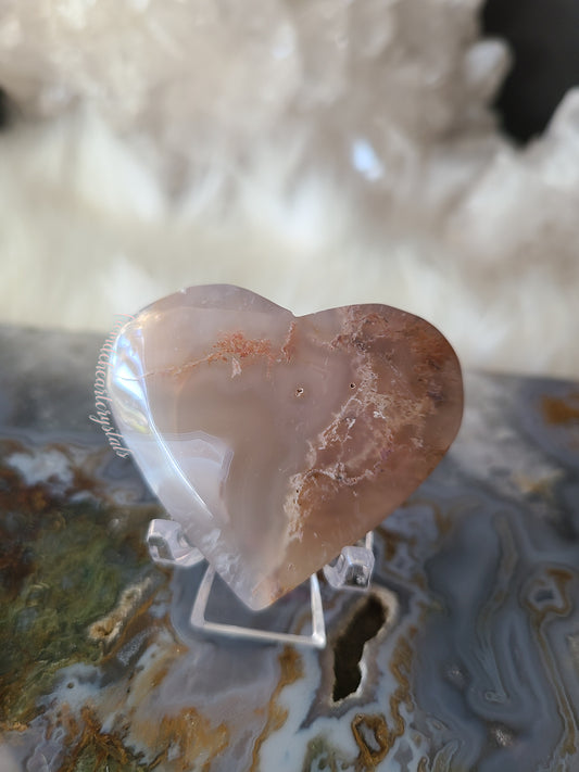 Scenic Moss Agate Heart (J)