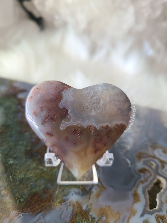 Scenic Moss Agate Heart (G)