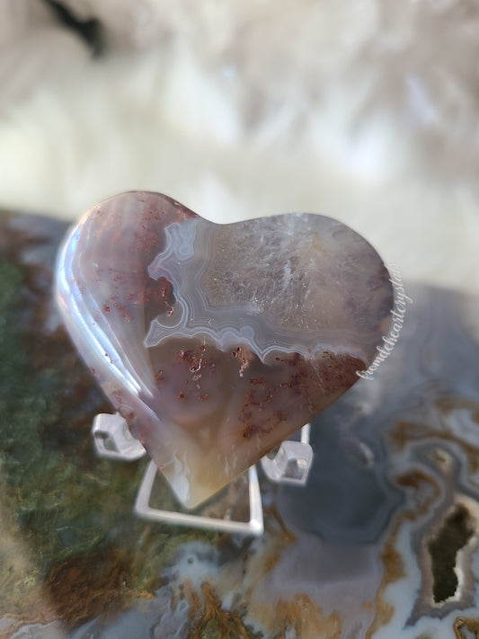 Scenic Moss Agate Heart (G)