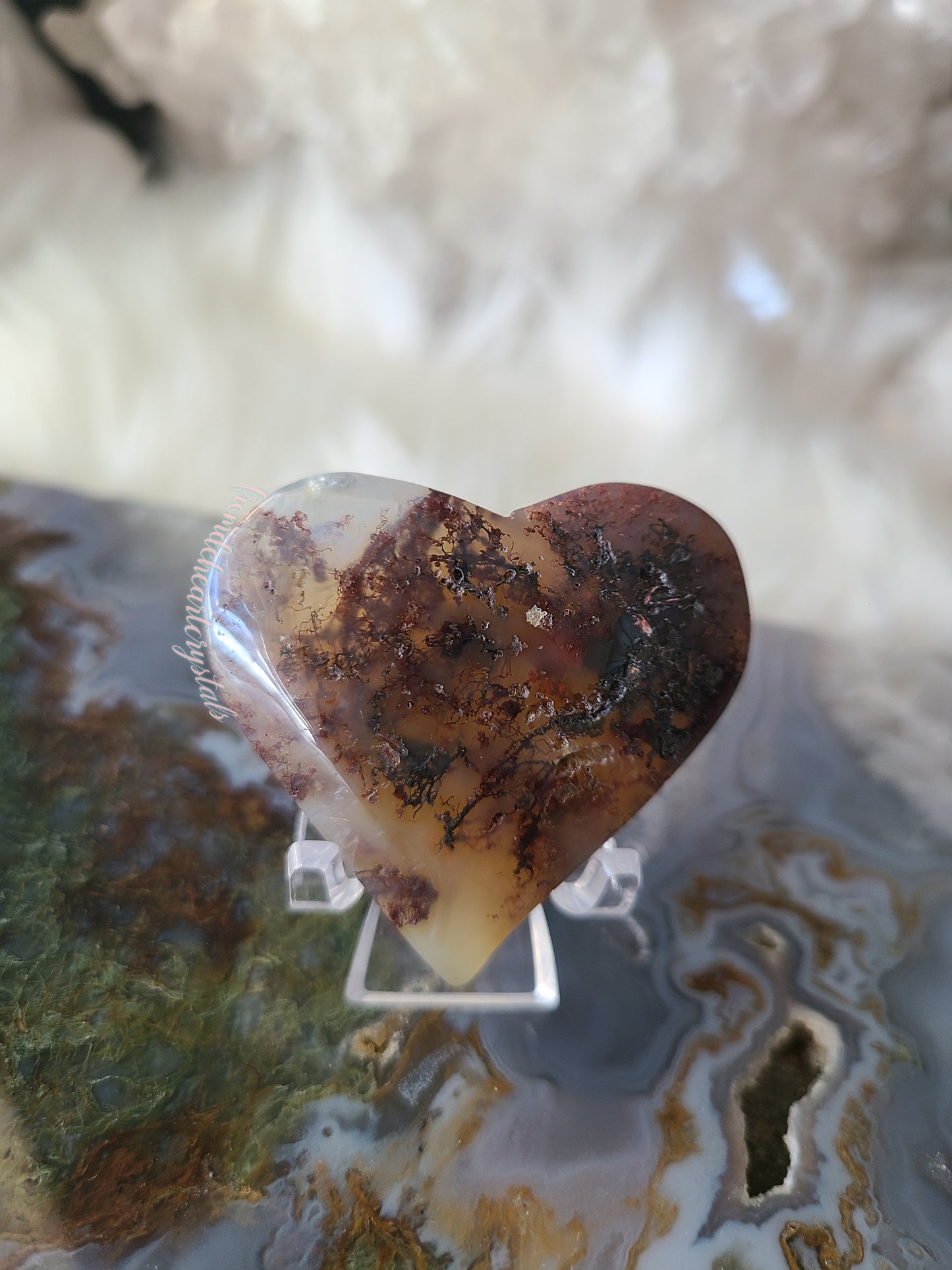Scenic Moss Agate Heart (G)