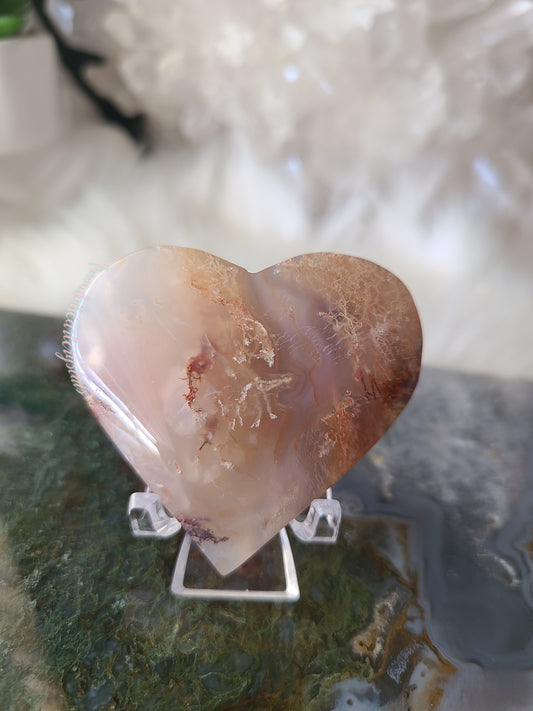 Scenic Moss Agate Heart (H)