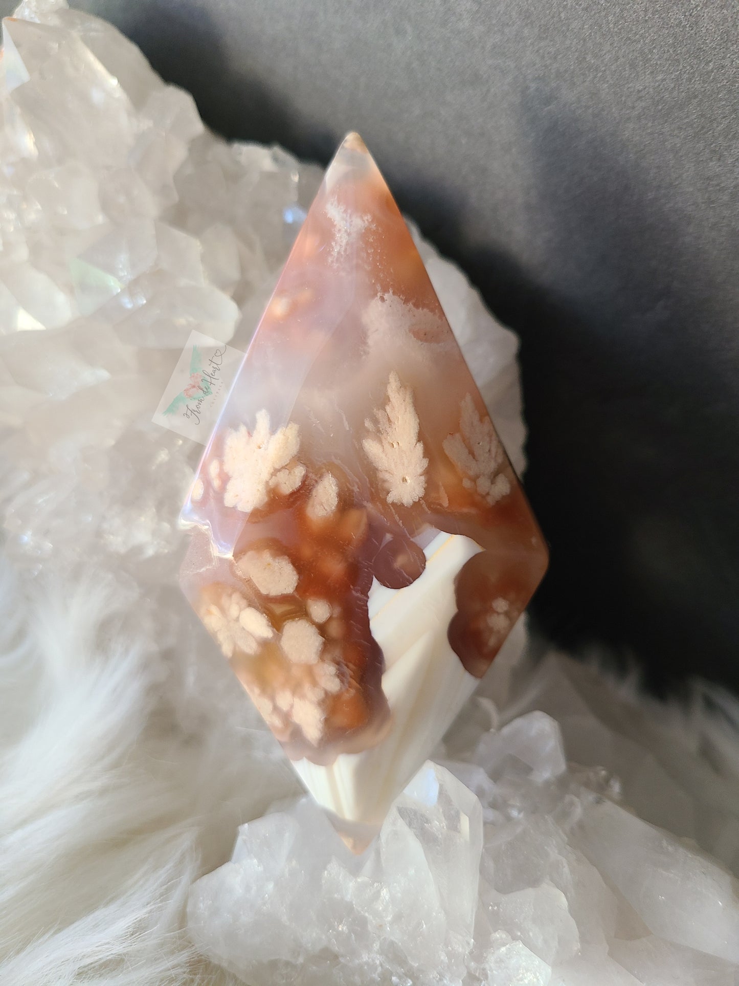 Golden Flower Agate Diamond