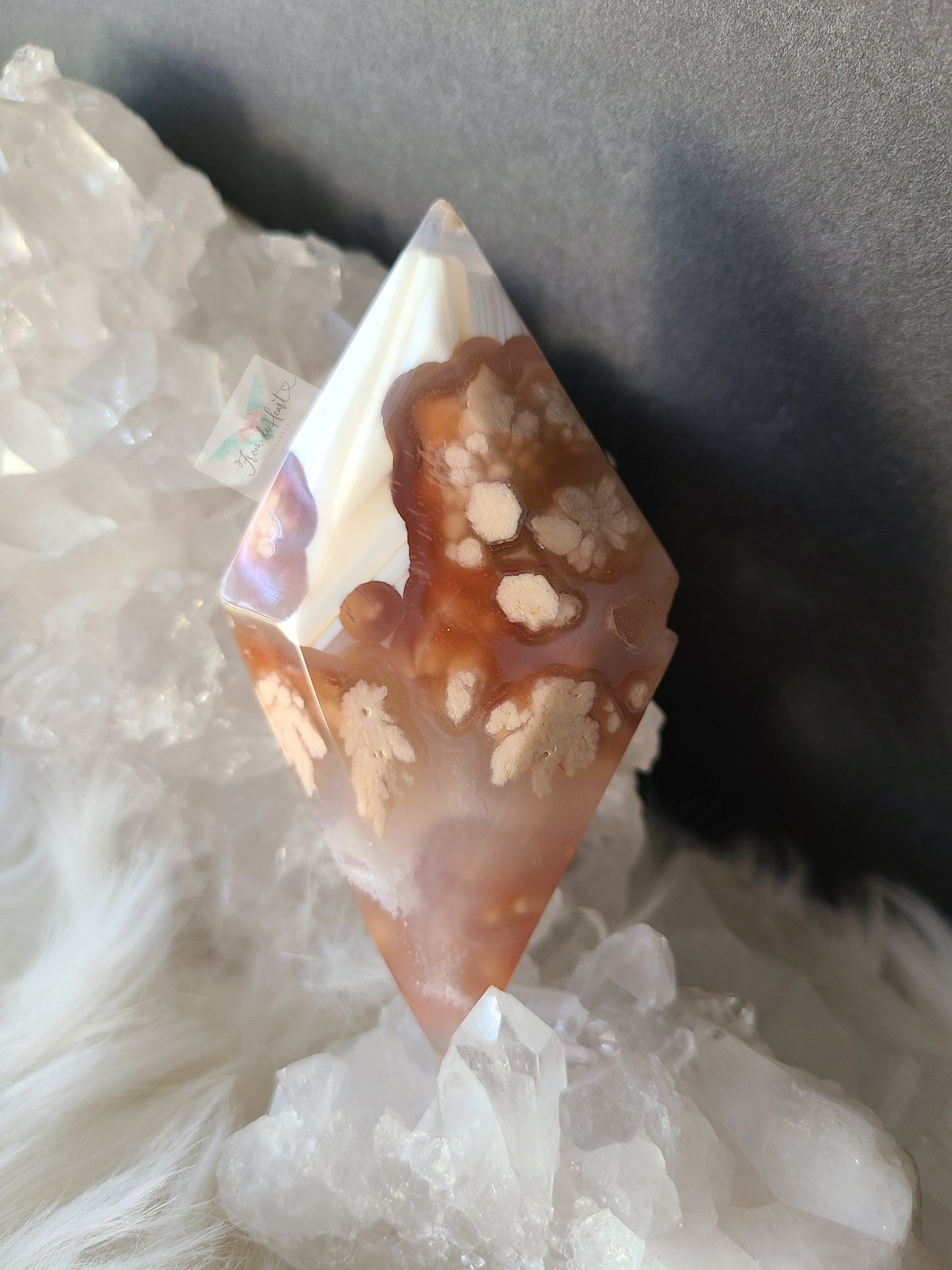 Golden Flower Agate Diamond