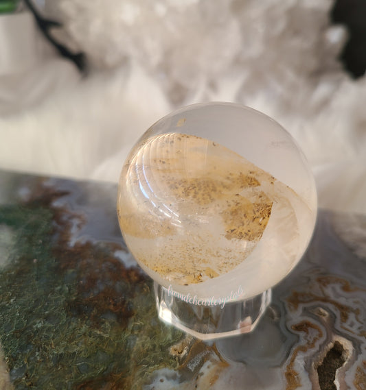 Dendritic Quartz Sphere with Flash