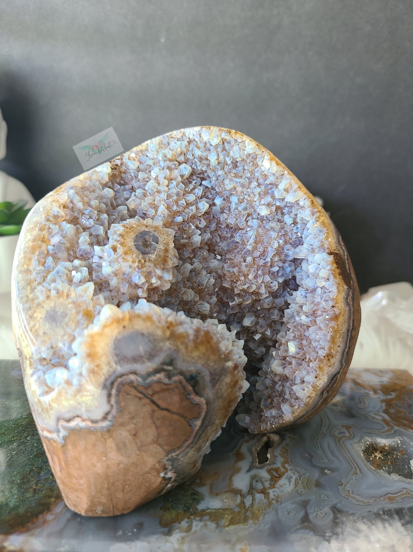 Amethyst Citrine with Blue Chalcedony (RARE)