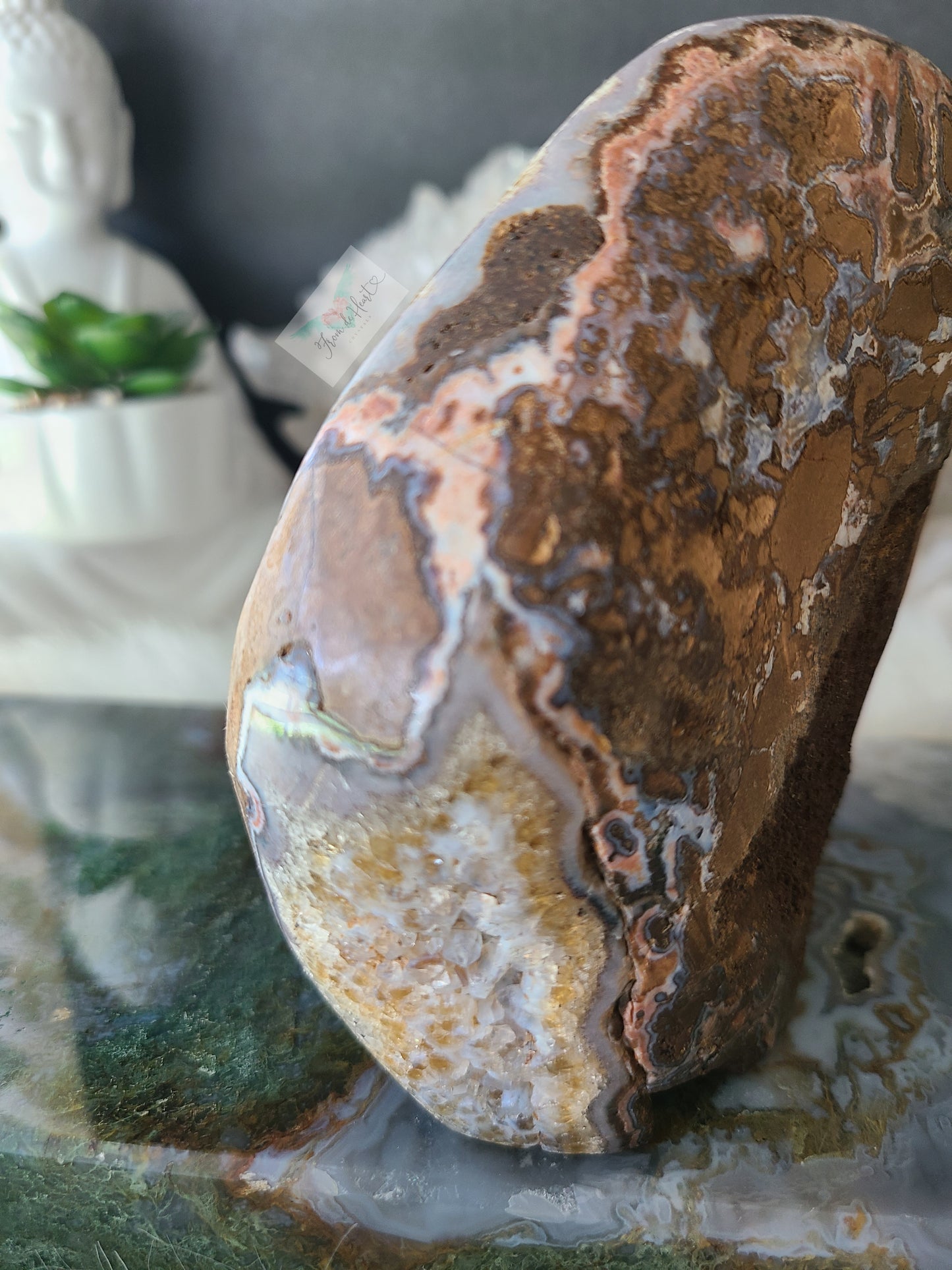 Amethyst Citrine with Blue Chalcedony (RARE)