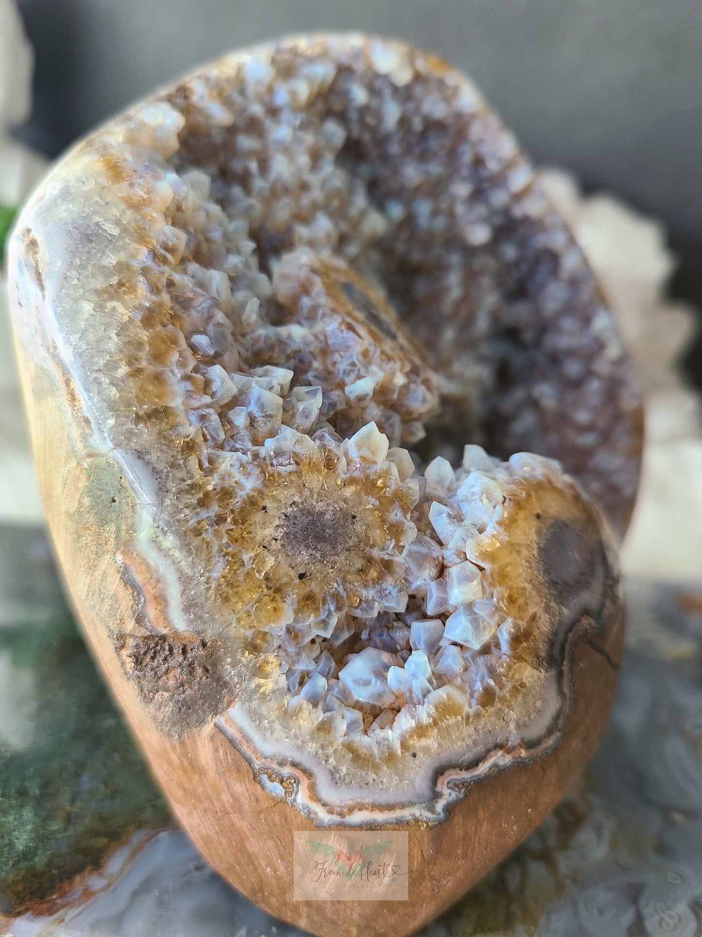 Amethyst Citrine with Blue Chalcedony (RARE)