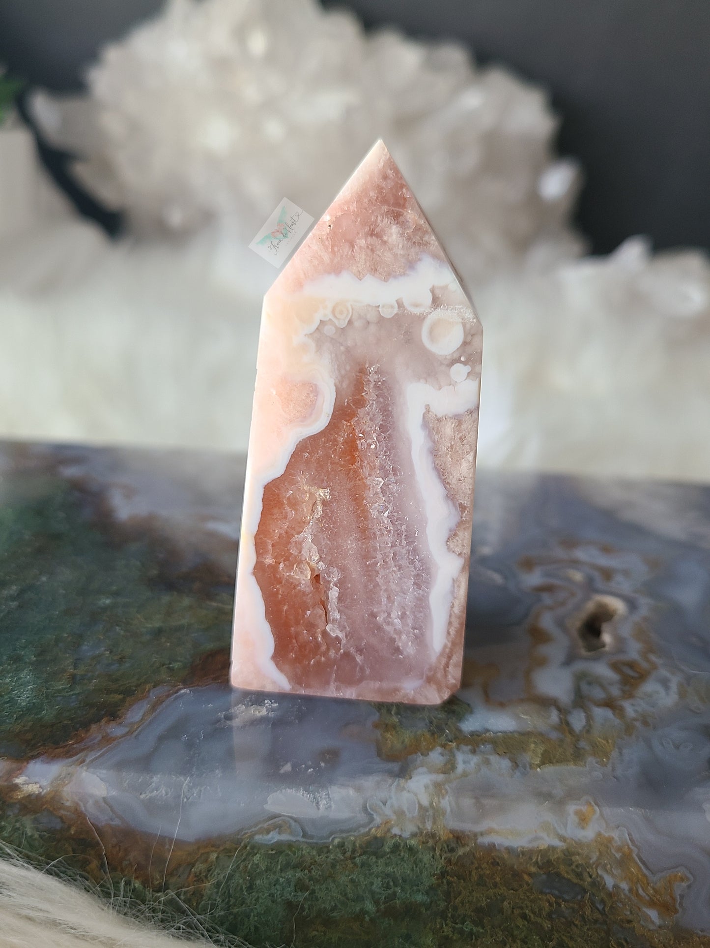 Pink Amethyst with Quartz Tower (Z)
