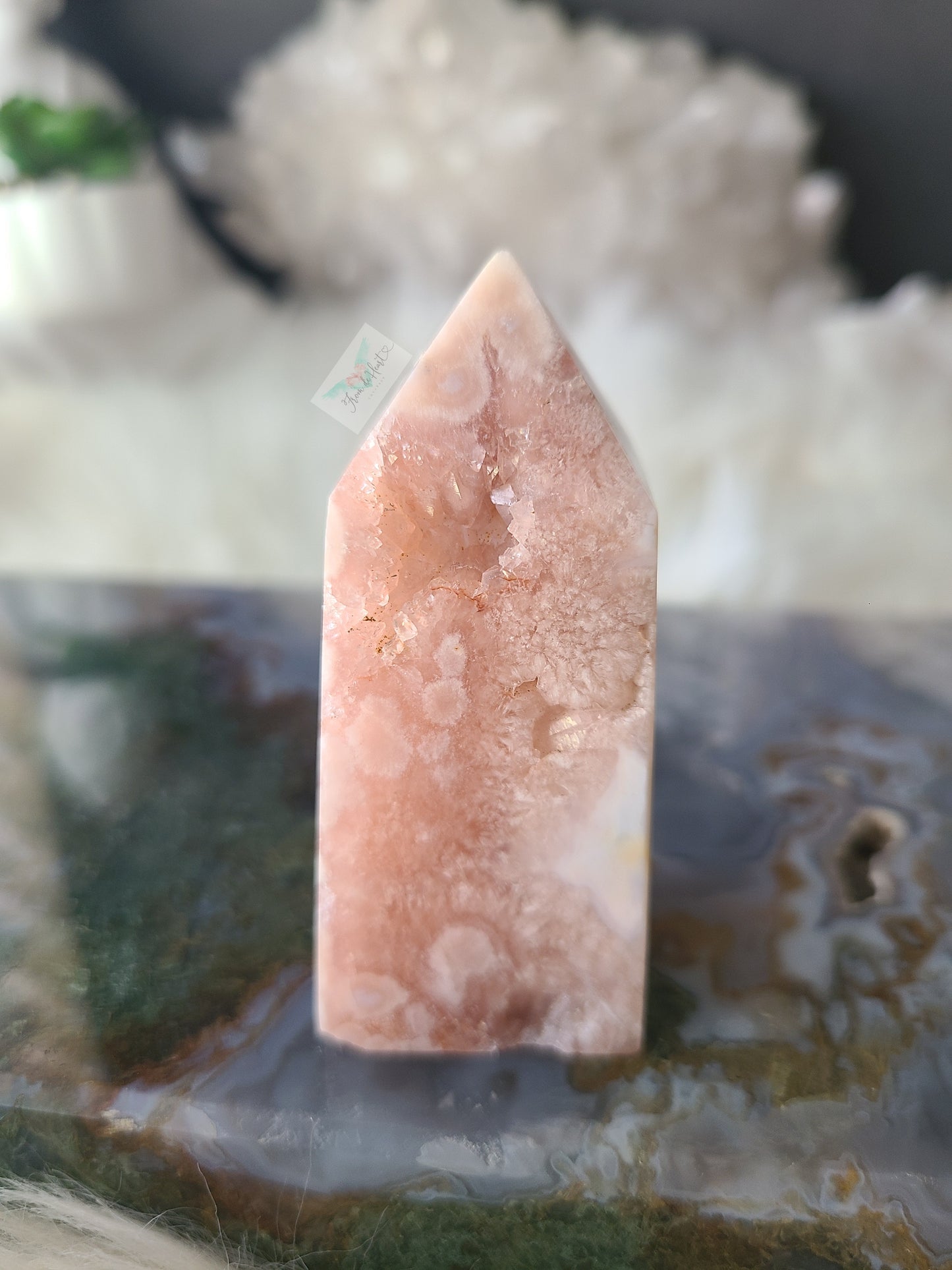 Pink Amethyst with Quartz Tower (Z)
