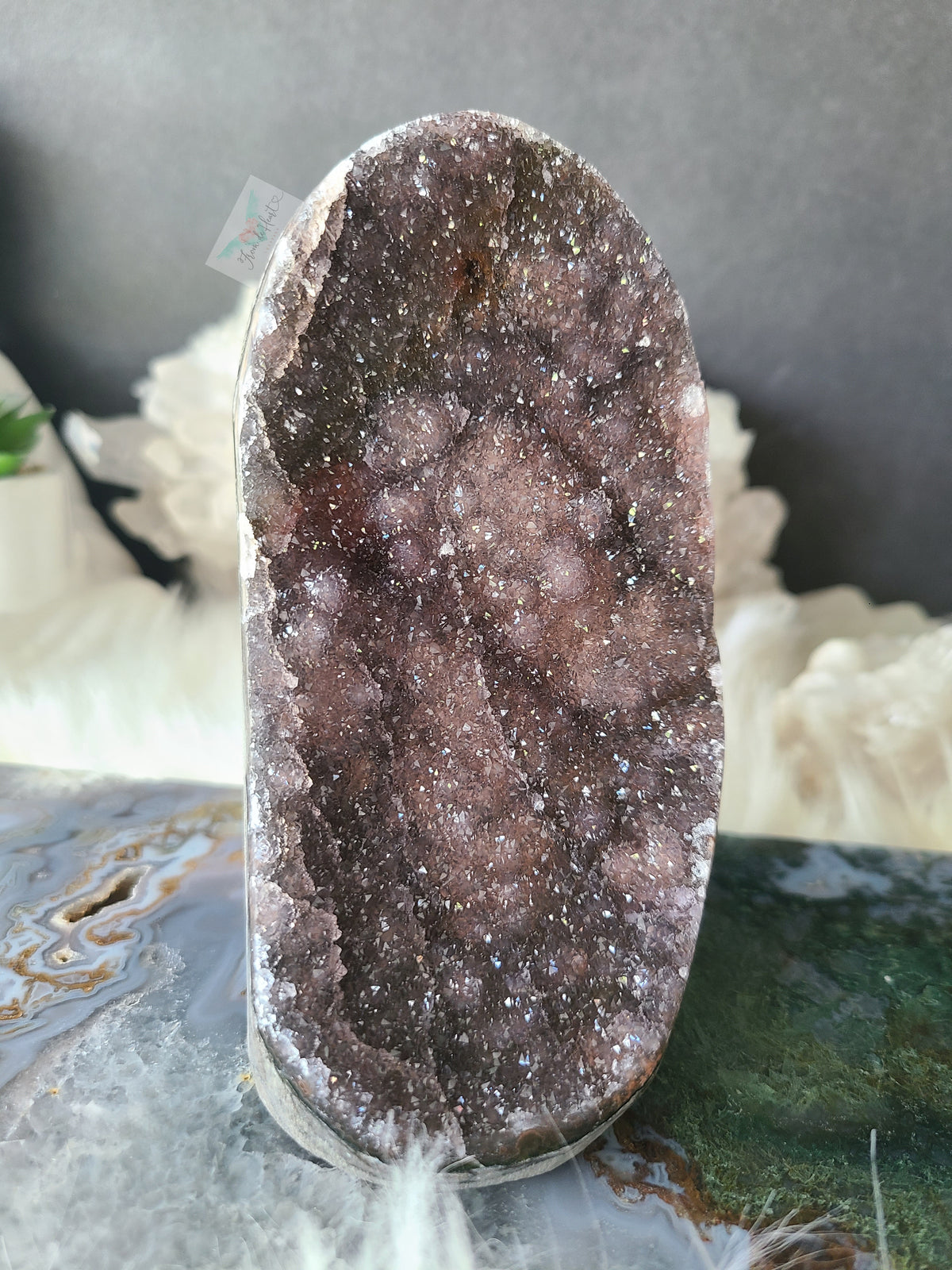 Rainbow Amethyst Cut base