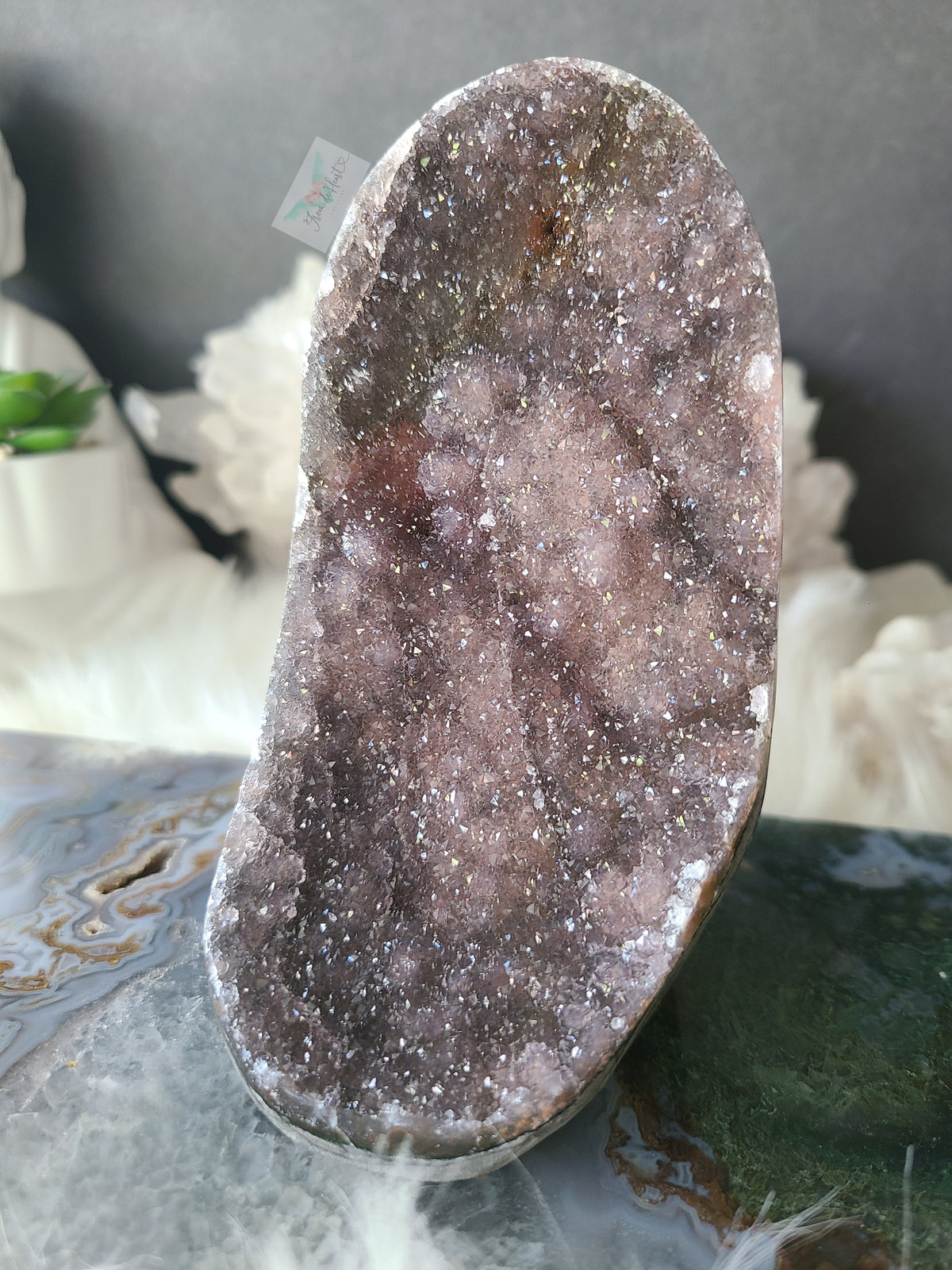 Rainbow Amethyst Cut base