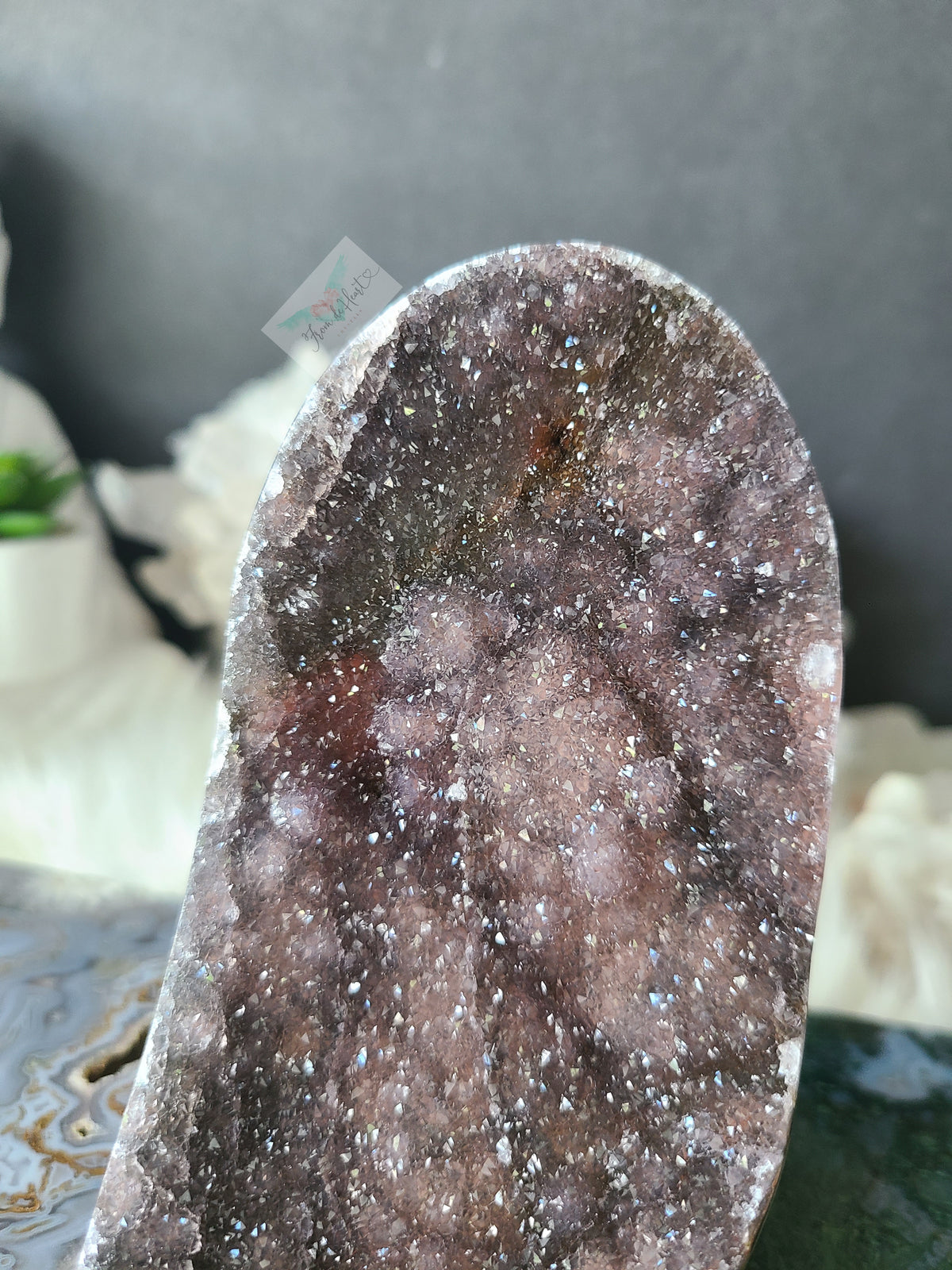 Rainbow Amethyst Cut base