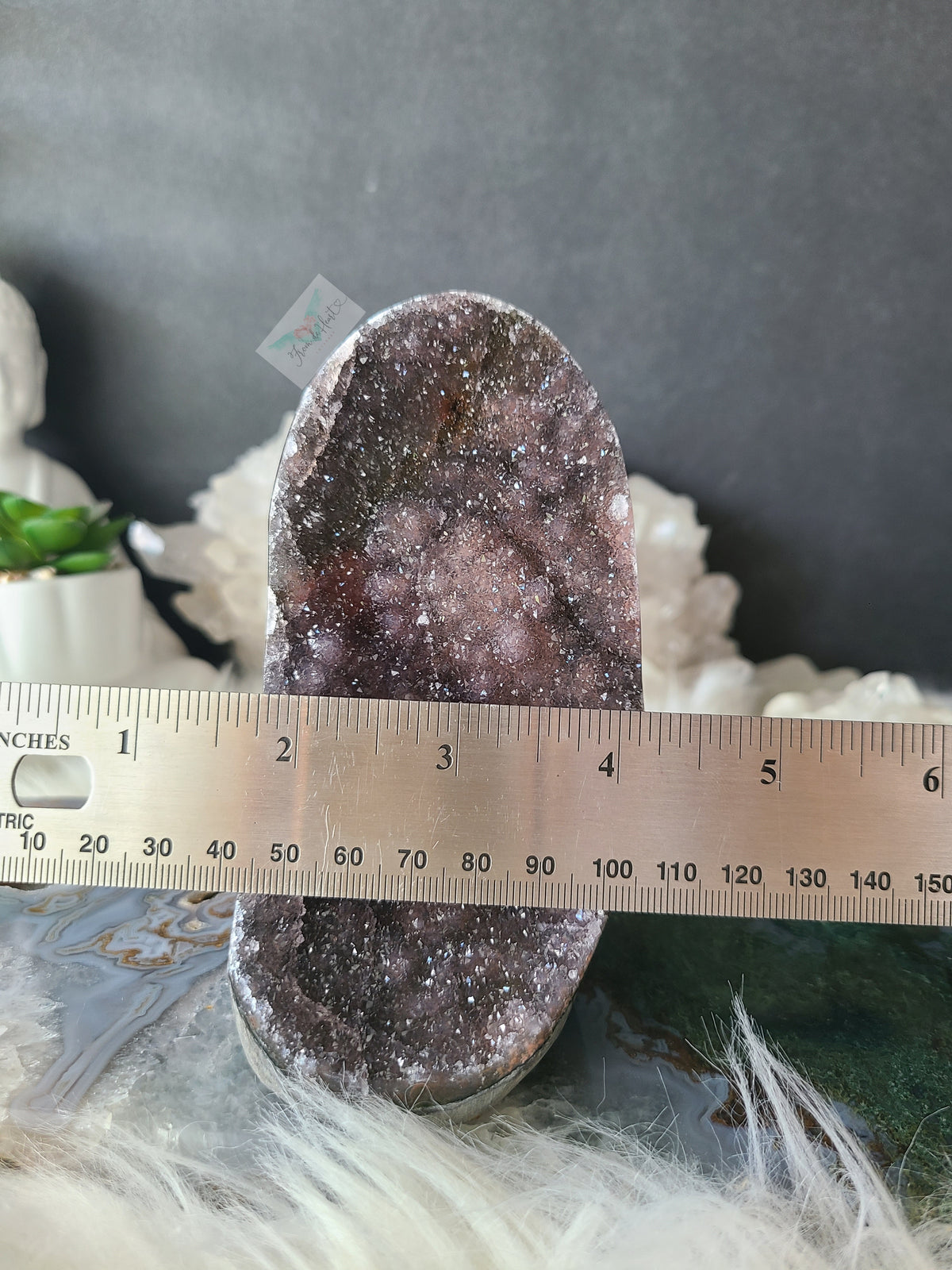Rainbow Amethyst Cut base