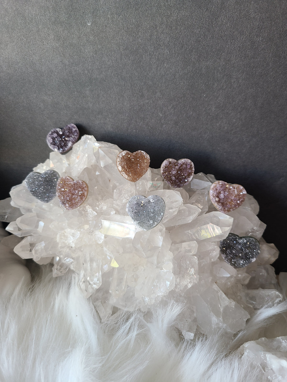 Druzy Amethyst Mini Heart