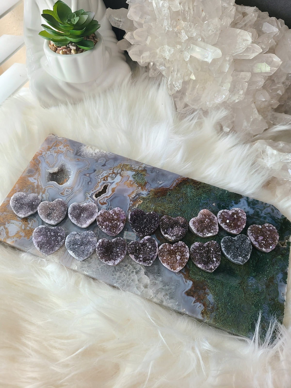 Druzy Amethyst Mini Heart (B)