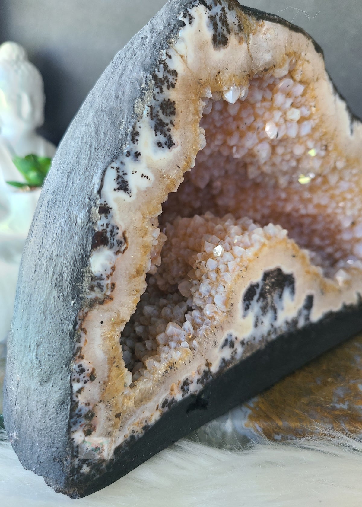 Amethyst Citrine Geode Cut base
