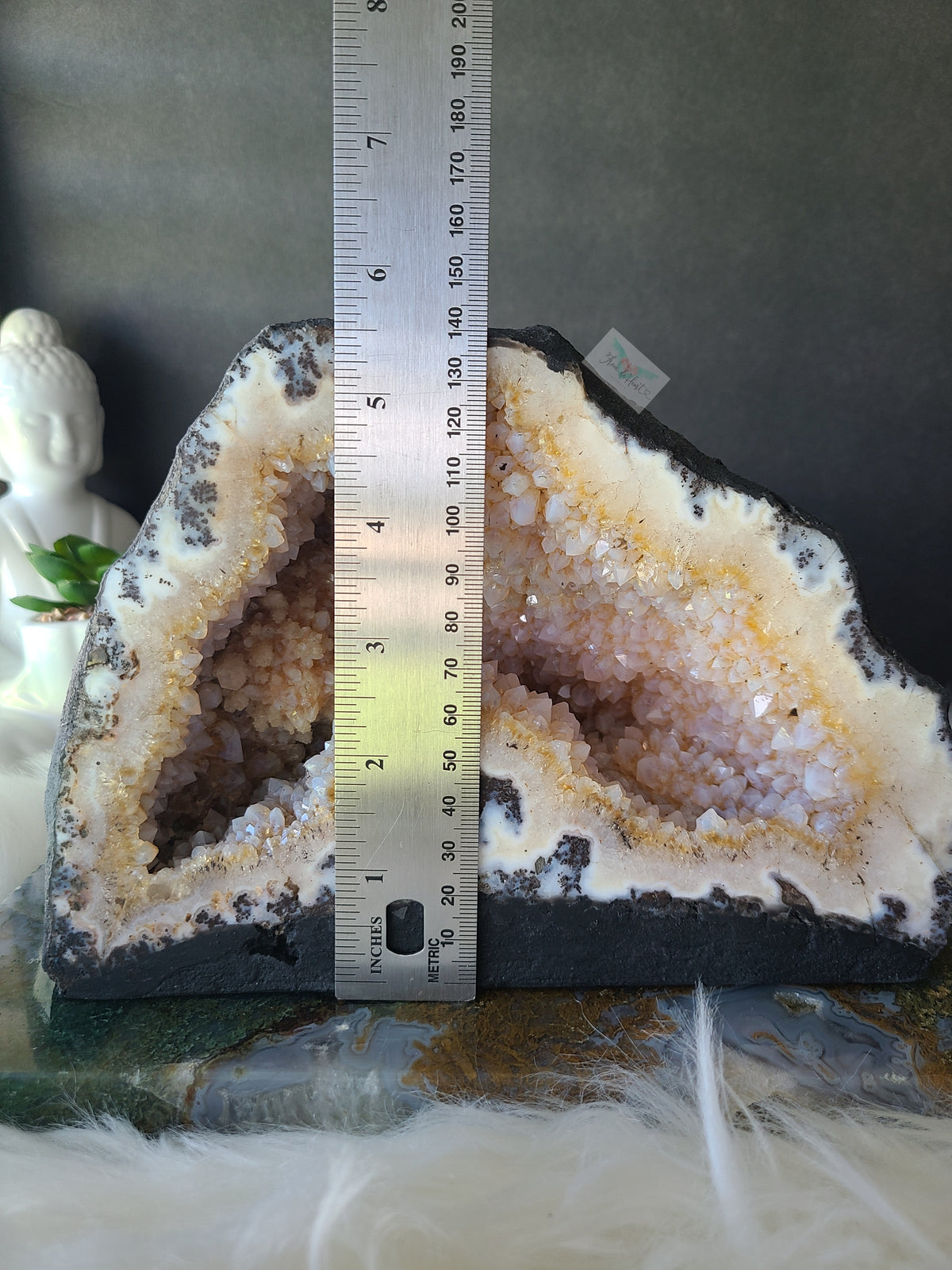 Amethyst Citrine Geode Cut base