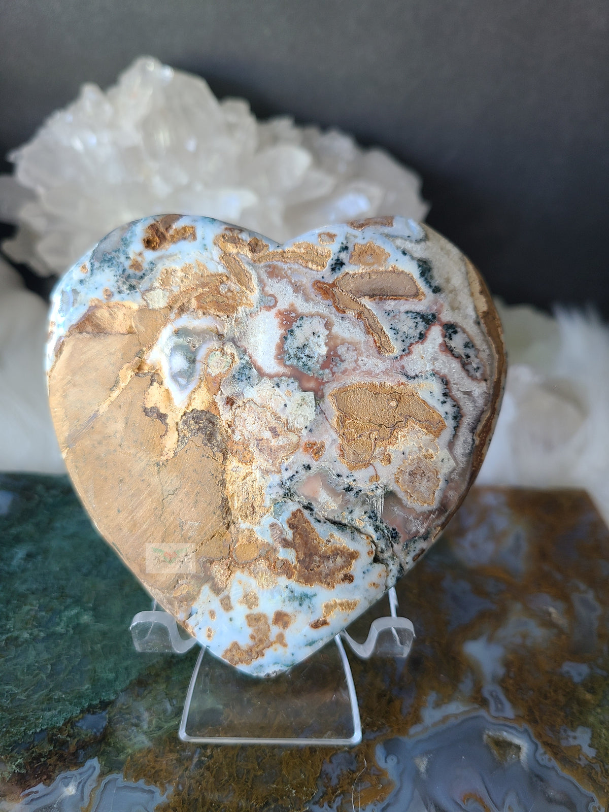 Amethyst Citrine Heart
