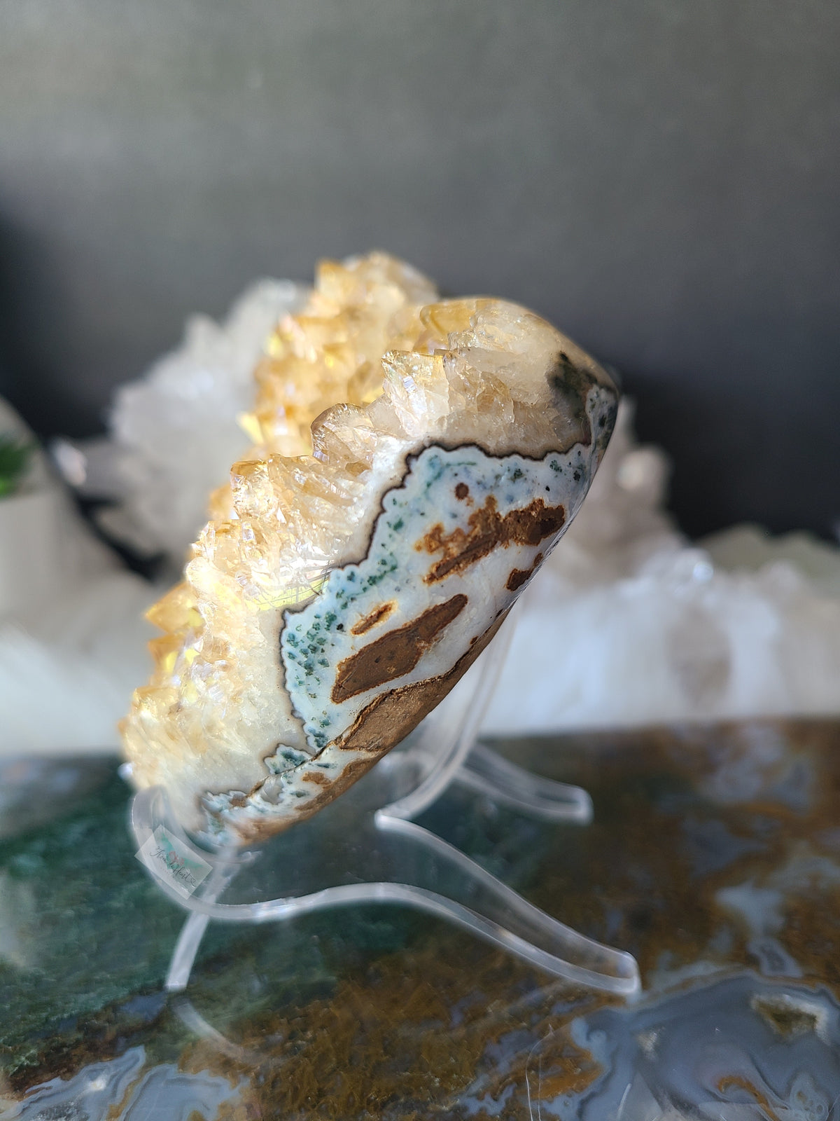 Amethyst Citrine Heart