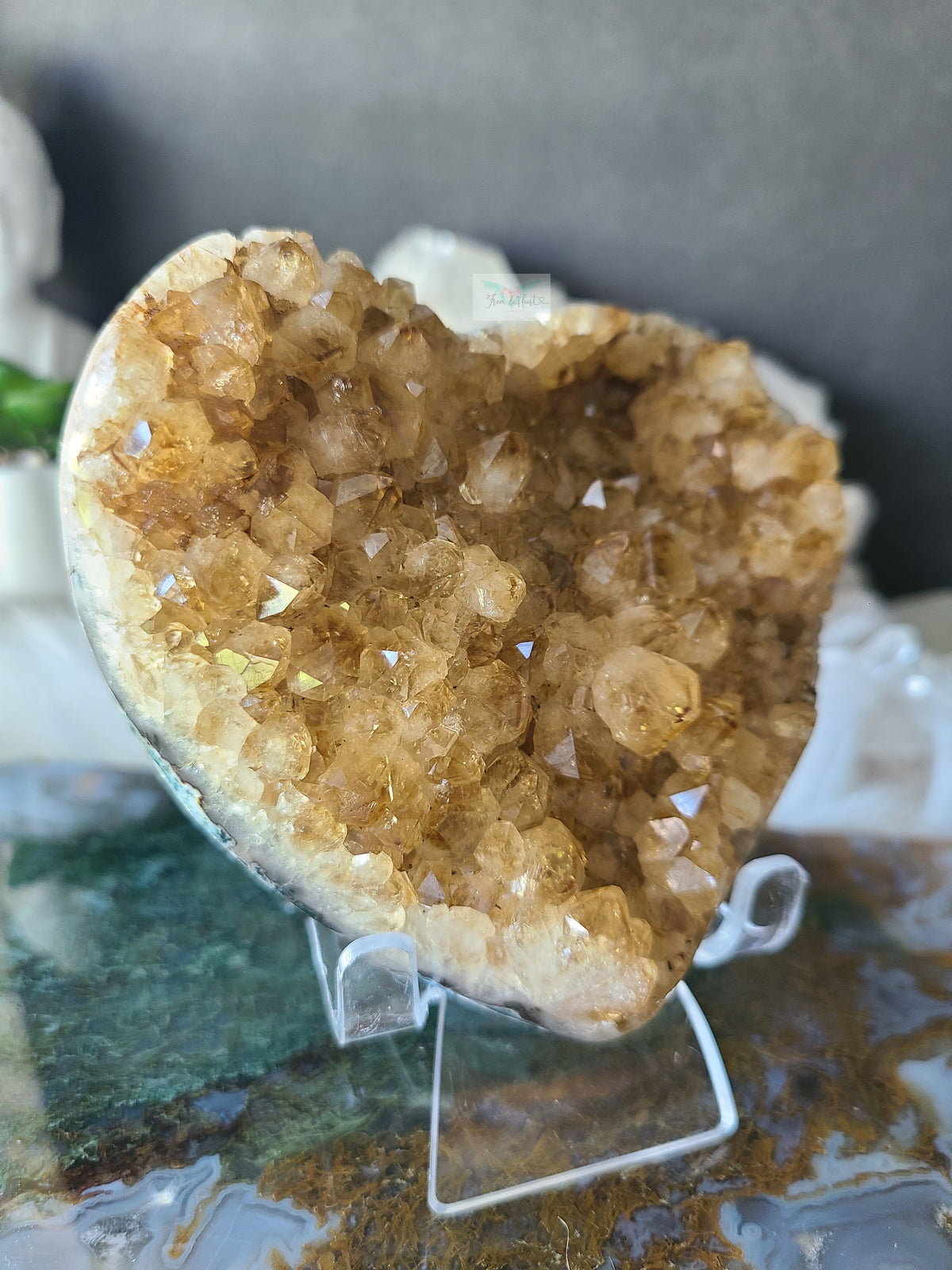 Amethyst Citrine Heart