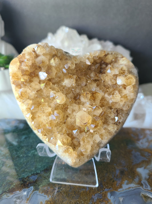 Amethyst Citrine Heart