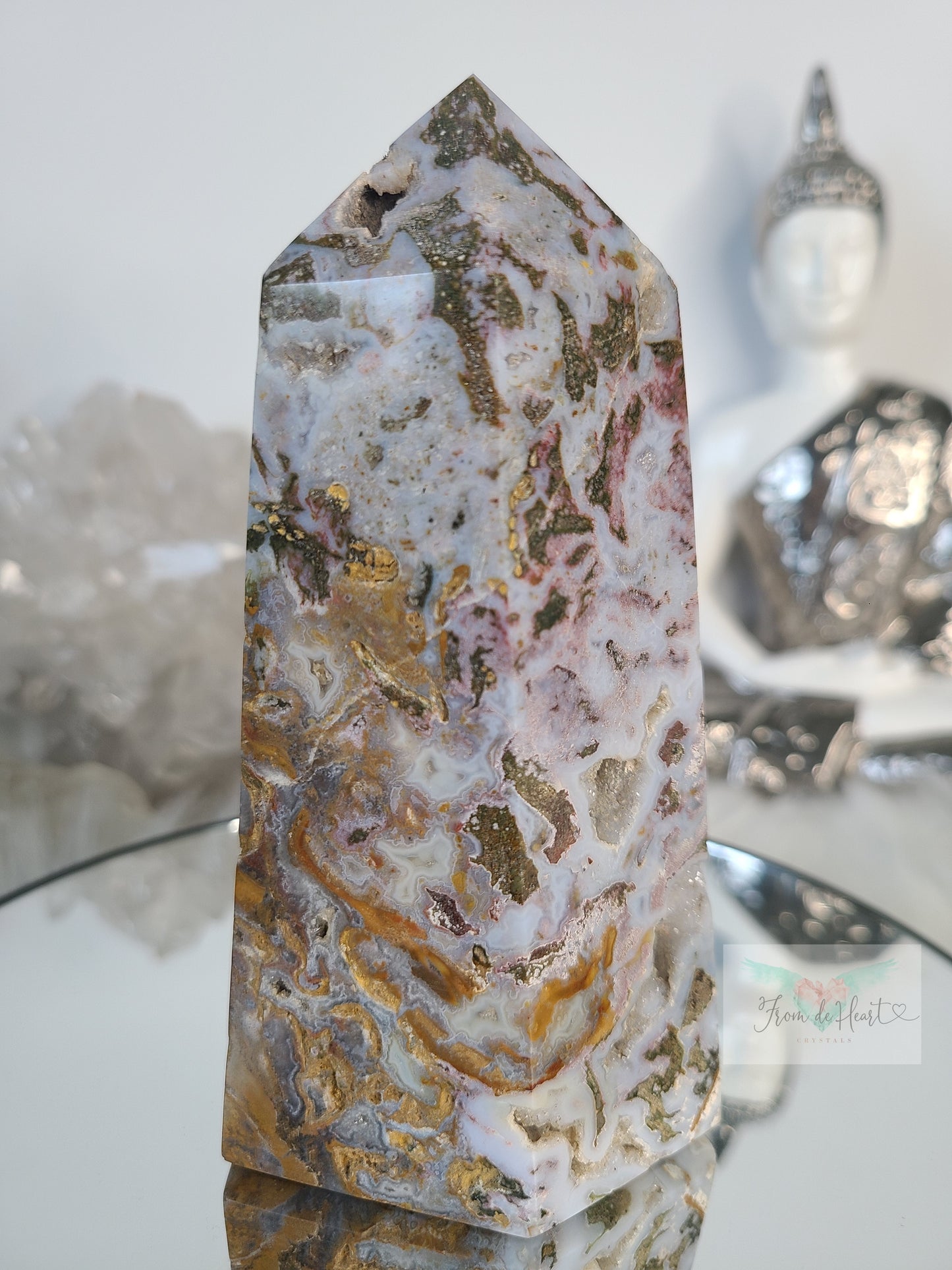 Druzy Cosmic Ocean Jasper Tower (A)