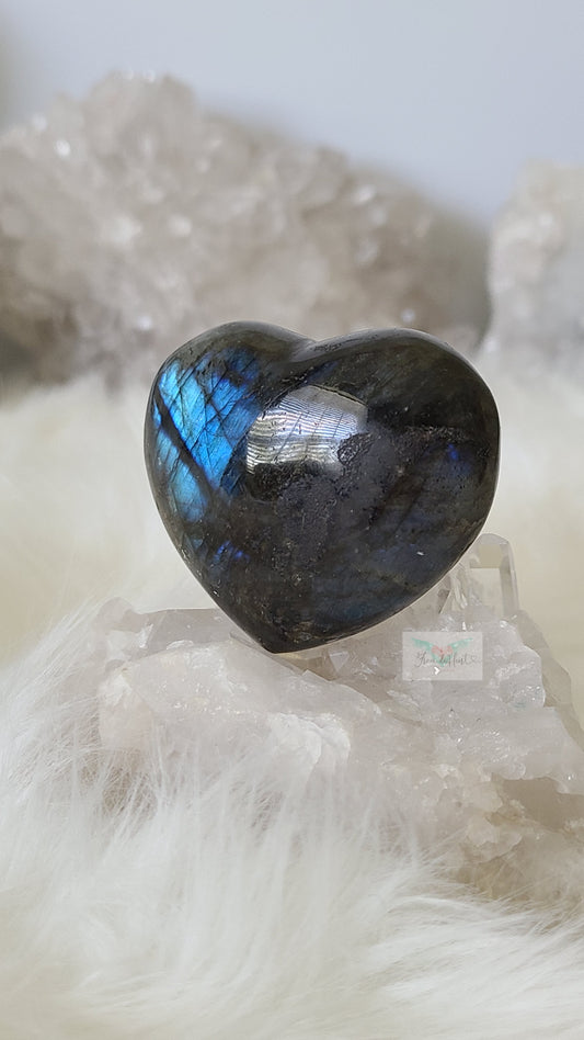 Blue Labradorite Heart Palmstone (SALE)