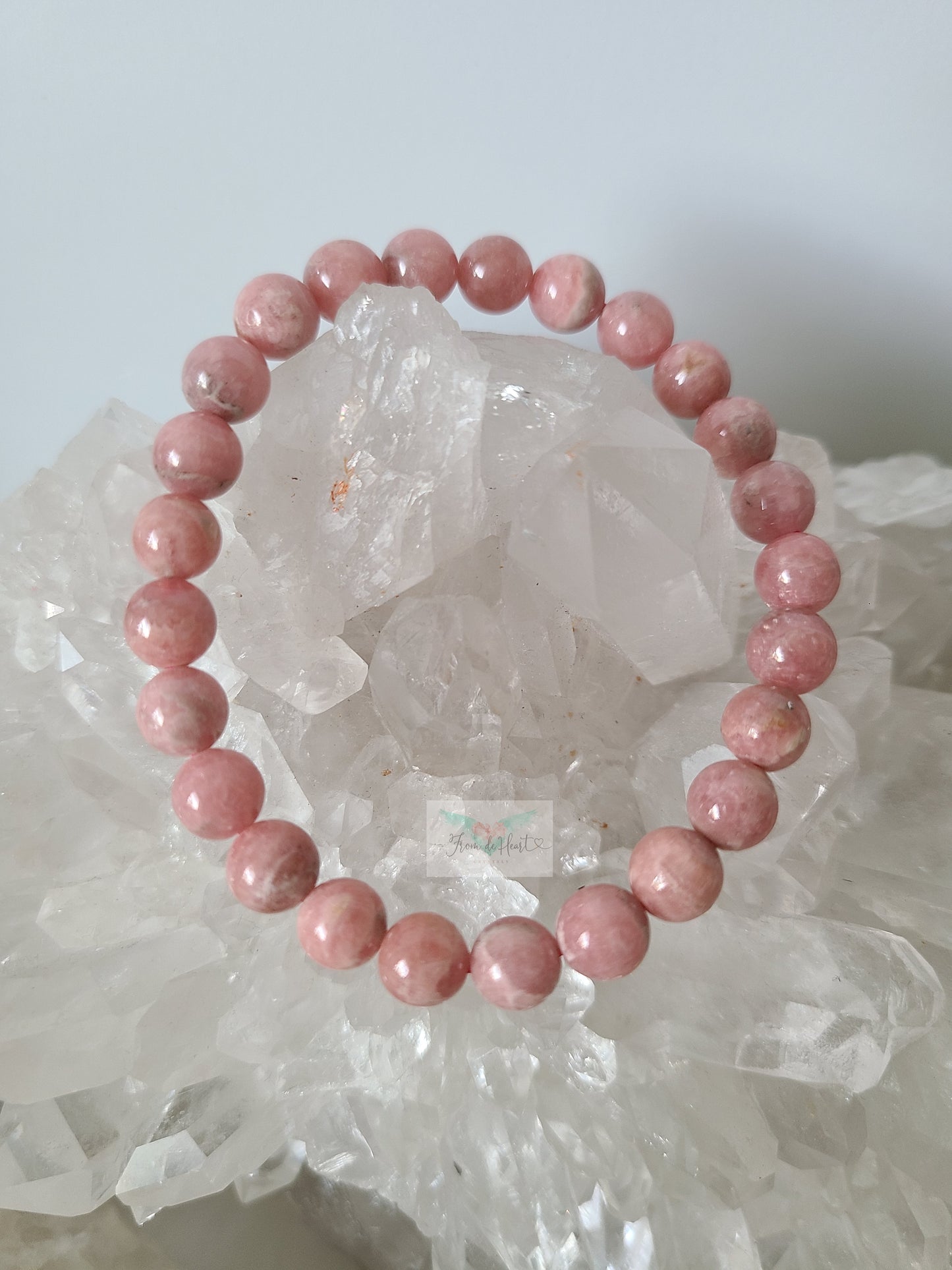 Rhodochrosite Bracelet and Slice Pair