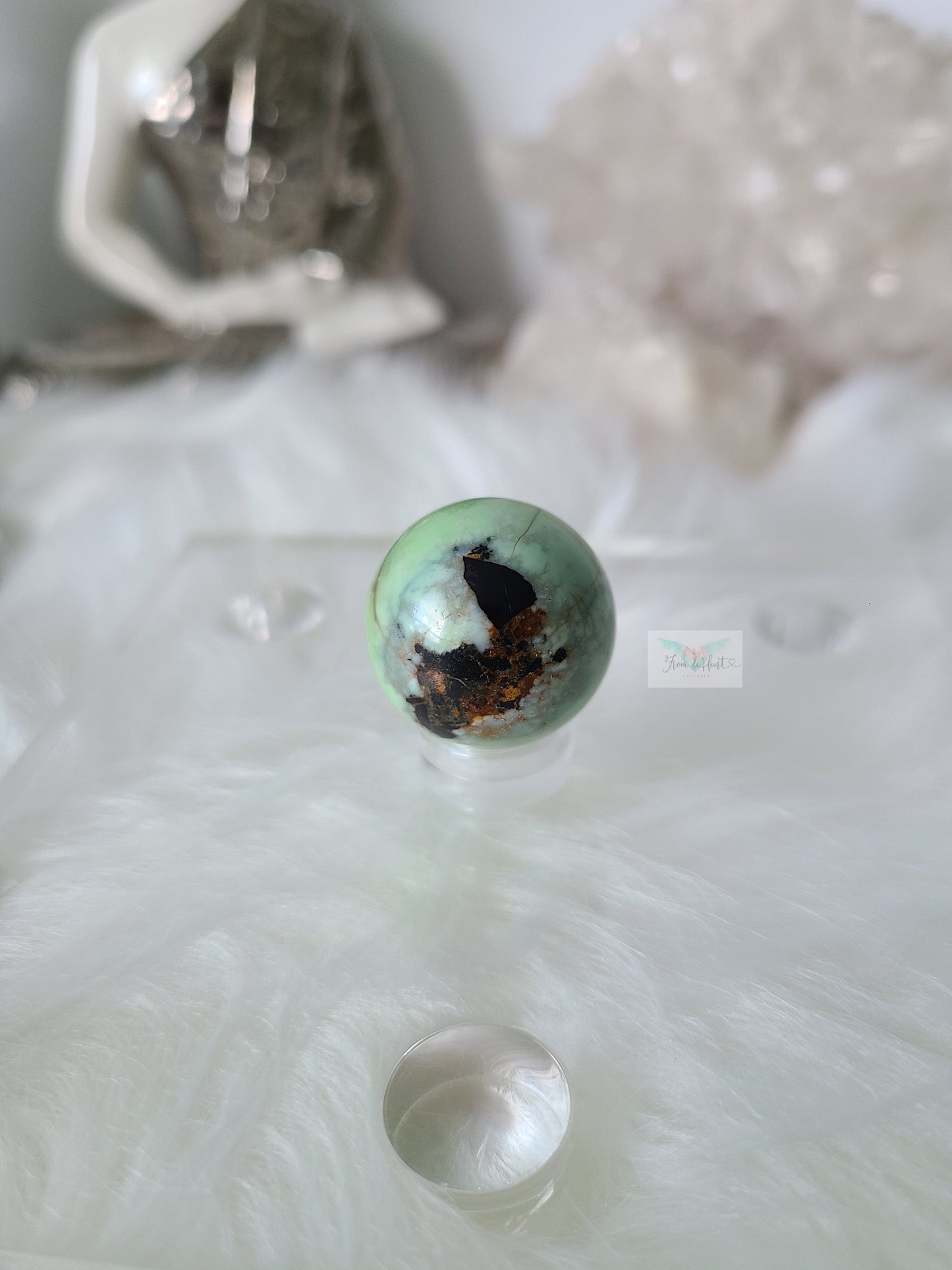 Variscite Sphere and Bracelet Pair (RARE FIND)