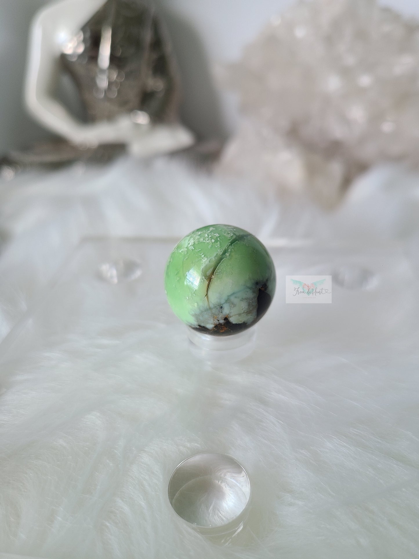 Variscite Sphere and Bracelet Pair (RARE FIND)