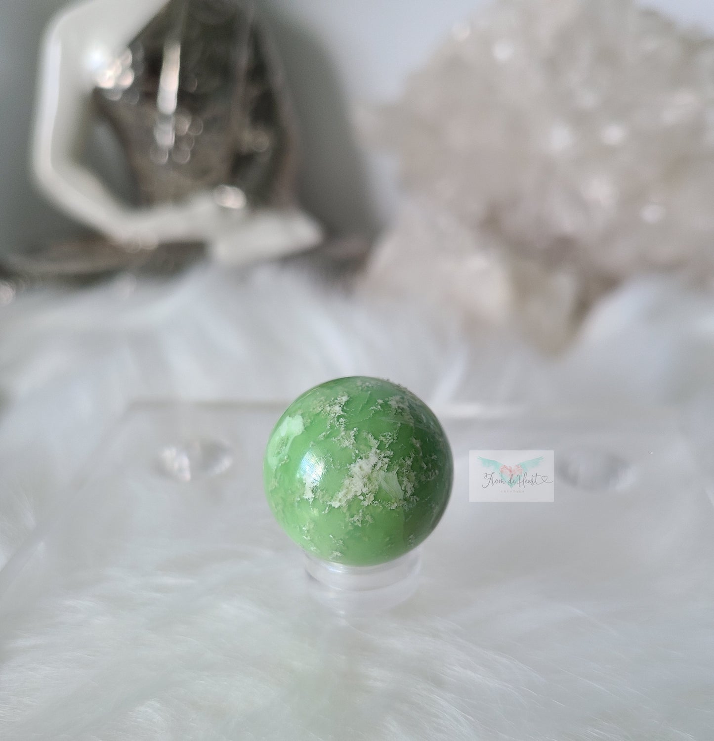 Variscite Sphere and Bracelet Pair (RARE FIND)