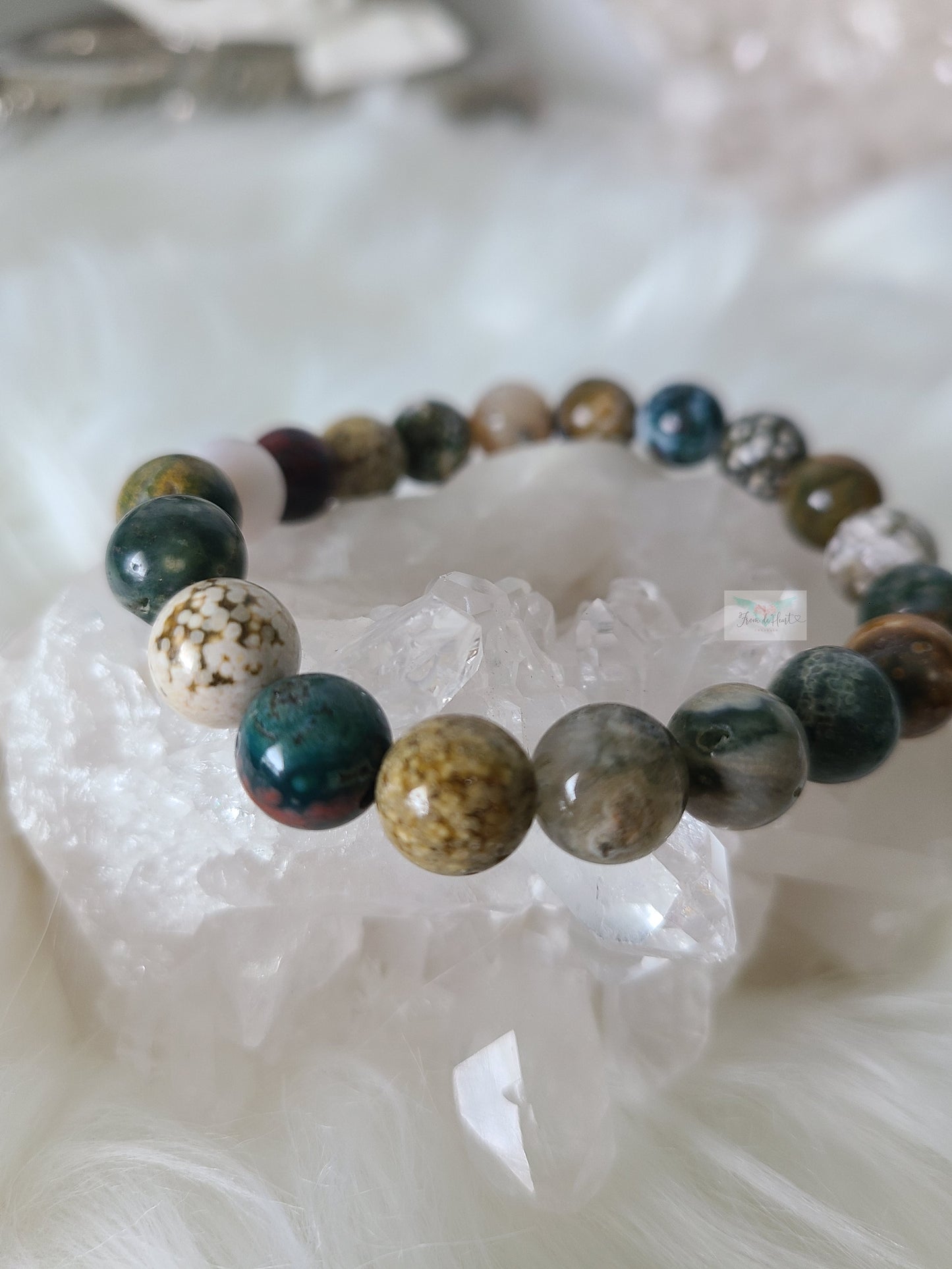 Ocean Jasper Tumble and Ocean Jasper Bracelet