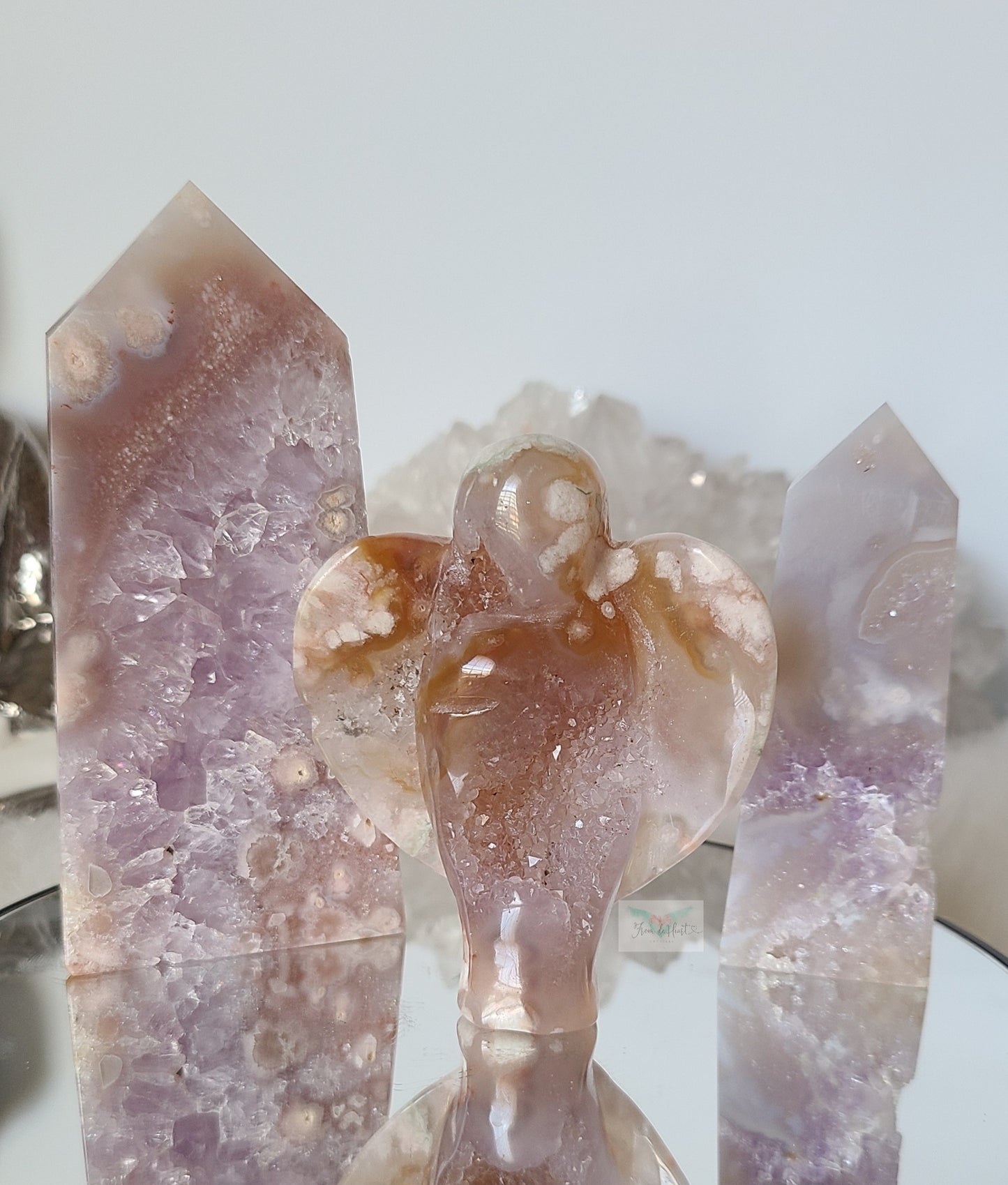 Amethyst Flower Agate Angel (SALE)