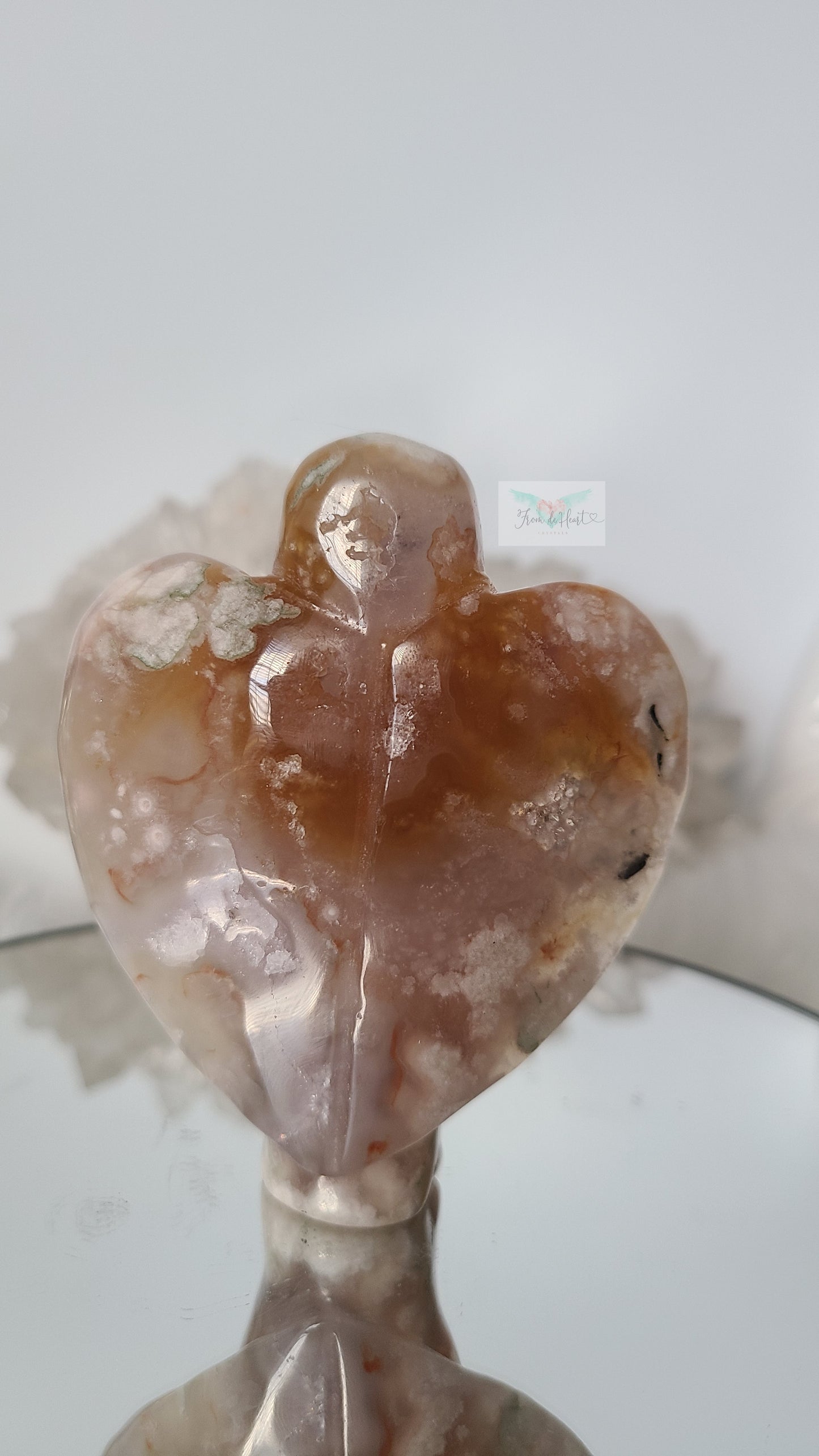 Amethyst Flower Agate Angel (SALE)